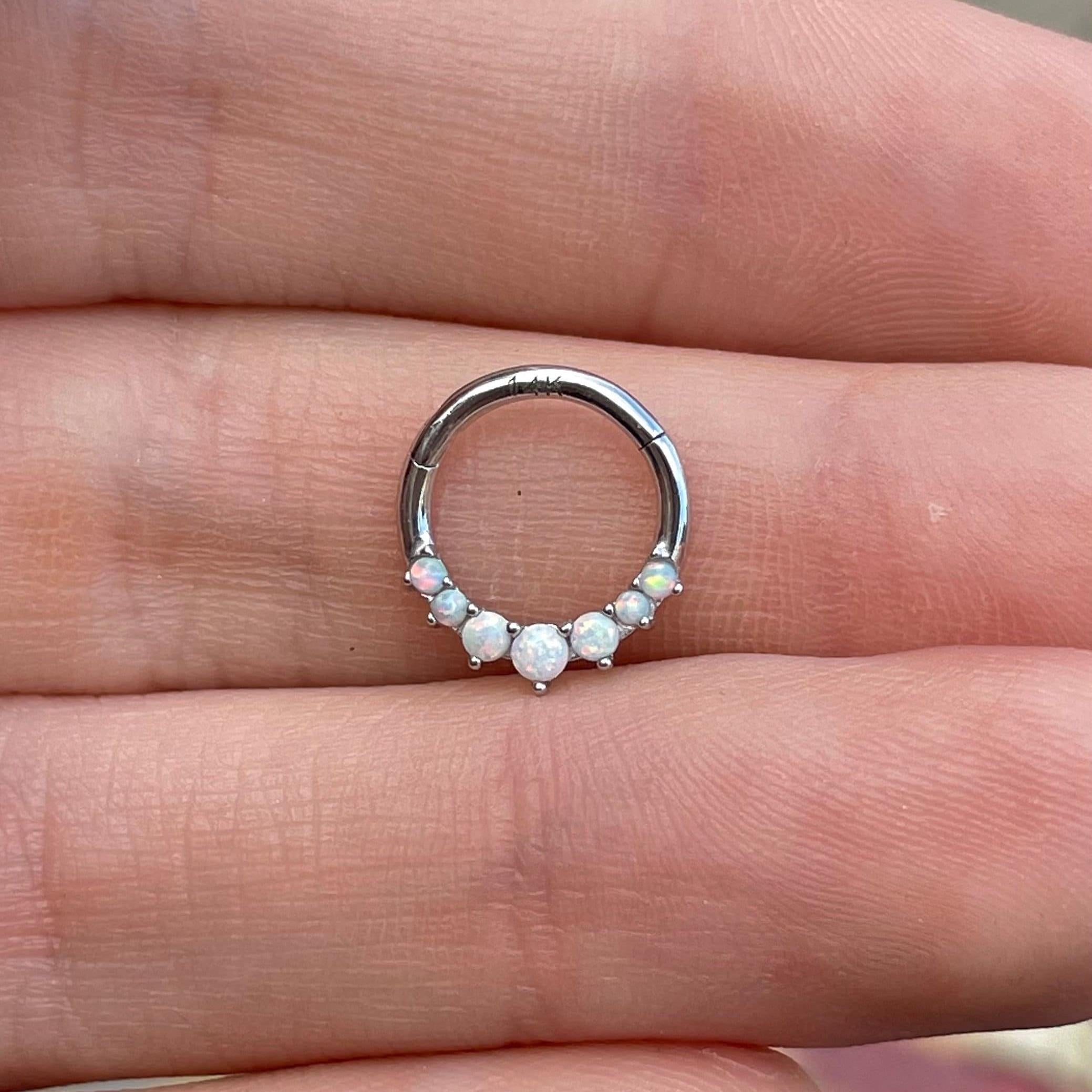 Lune d’Opale Daith Earring-Daith Earring-Elara Body Jewelry