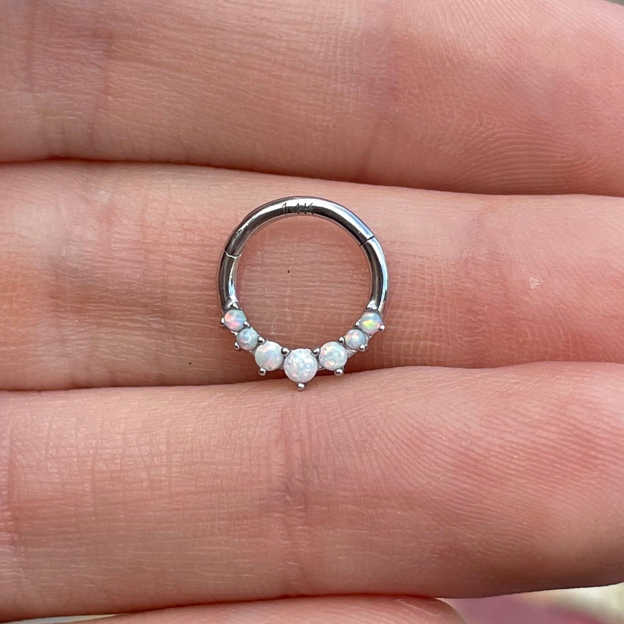 Lune d’Opale Daith Earring-Daith Earring-Elara Body Jewelry