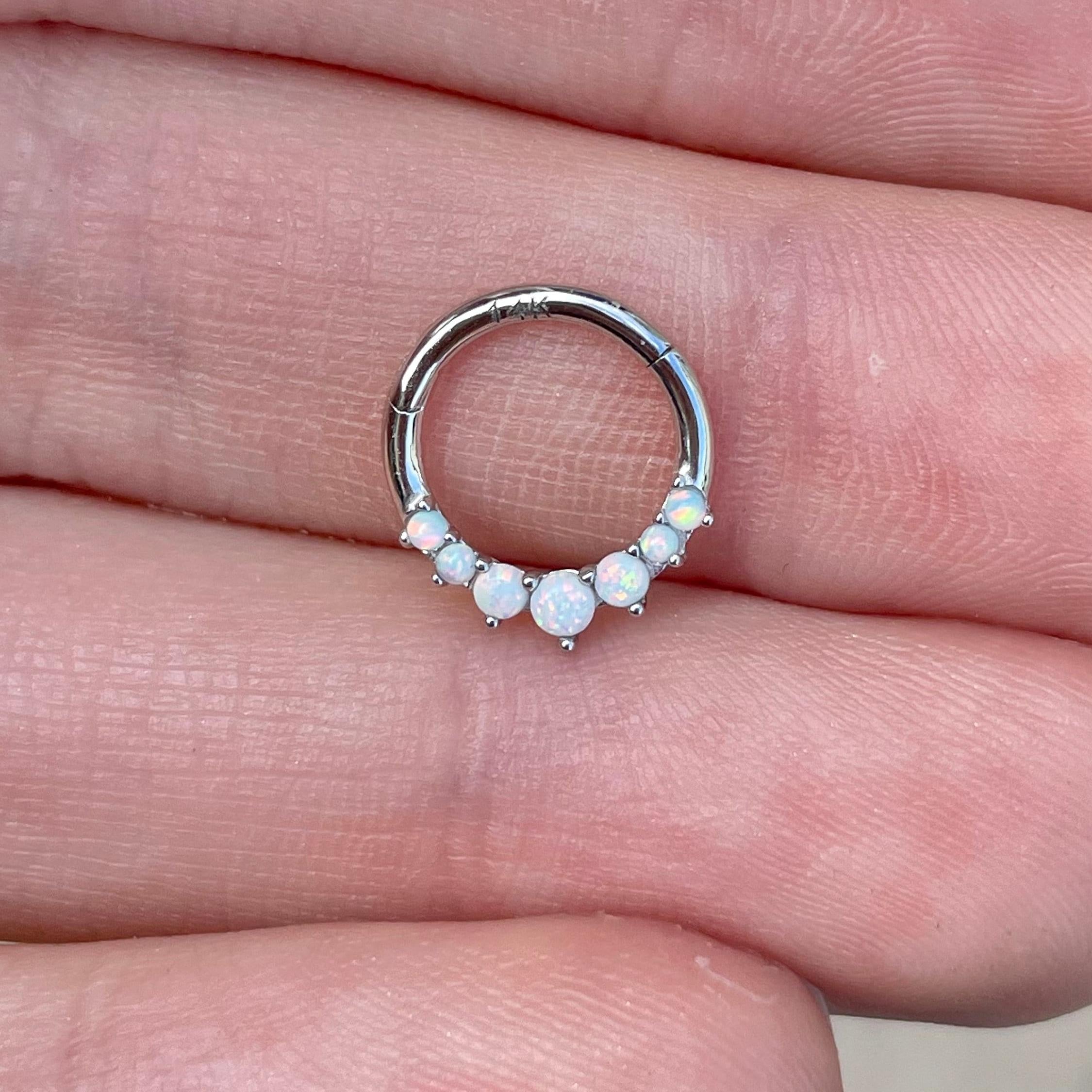 Lune d’Opale Daith Earring-Daith Earring-Elara Body Jewelry