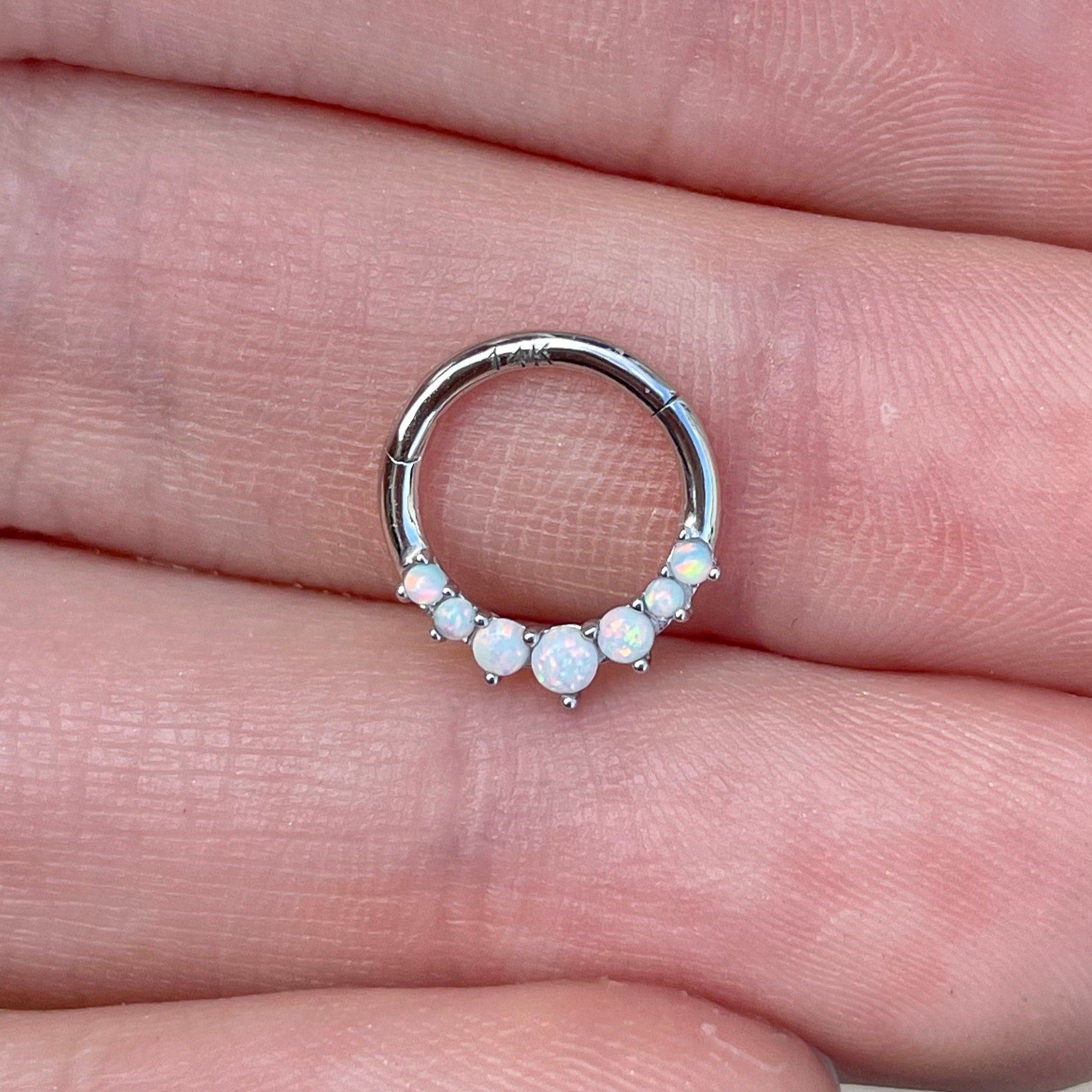 Lune d’Opale Daith Earring-Daith Earring-Elara Body Jewelry