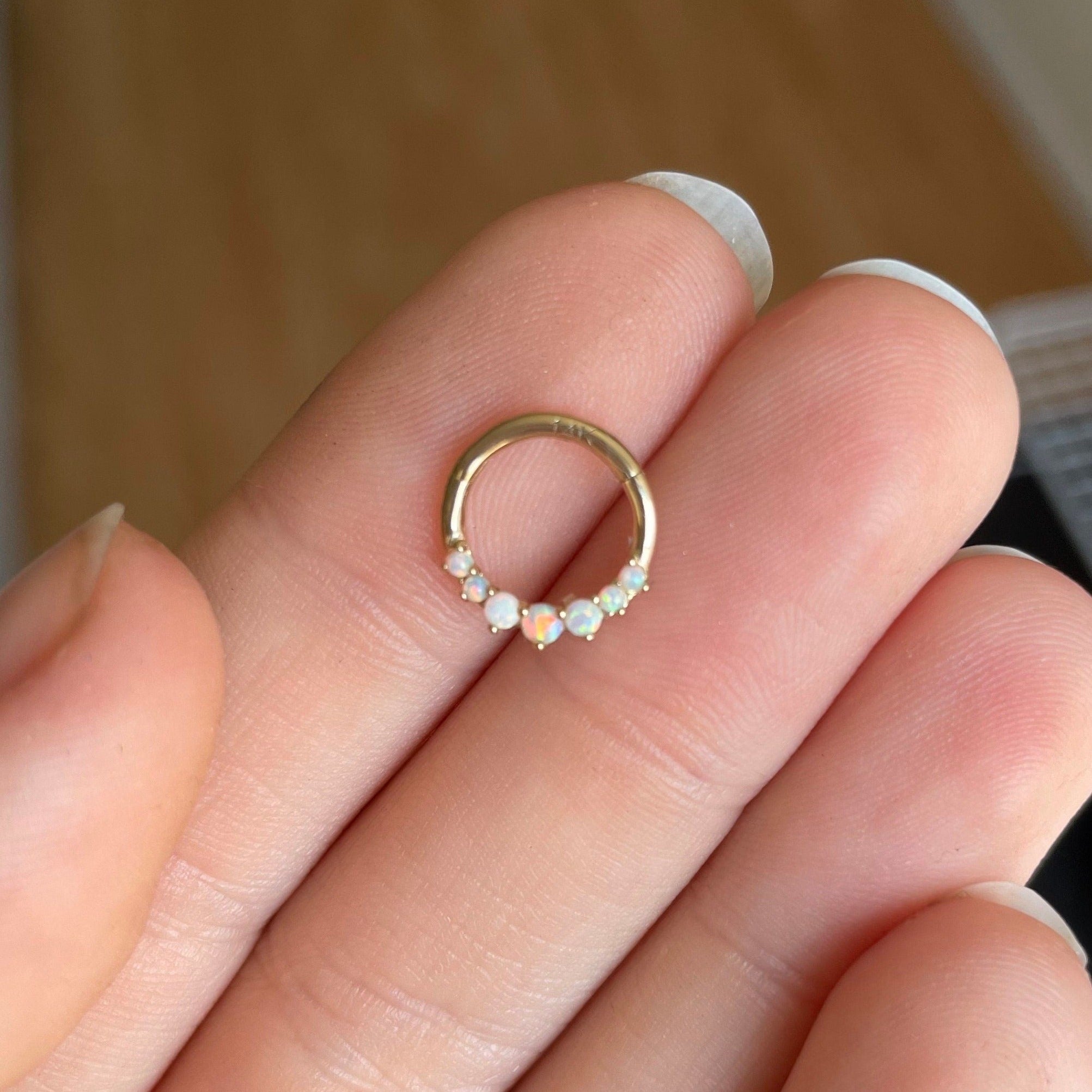 Lune d’Opale Daith Earring-Daith Earring-Elara Body Jewelry