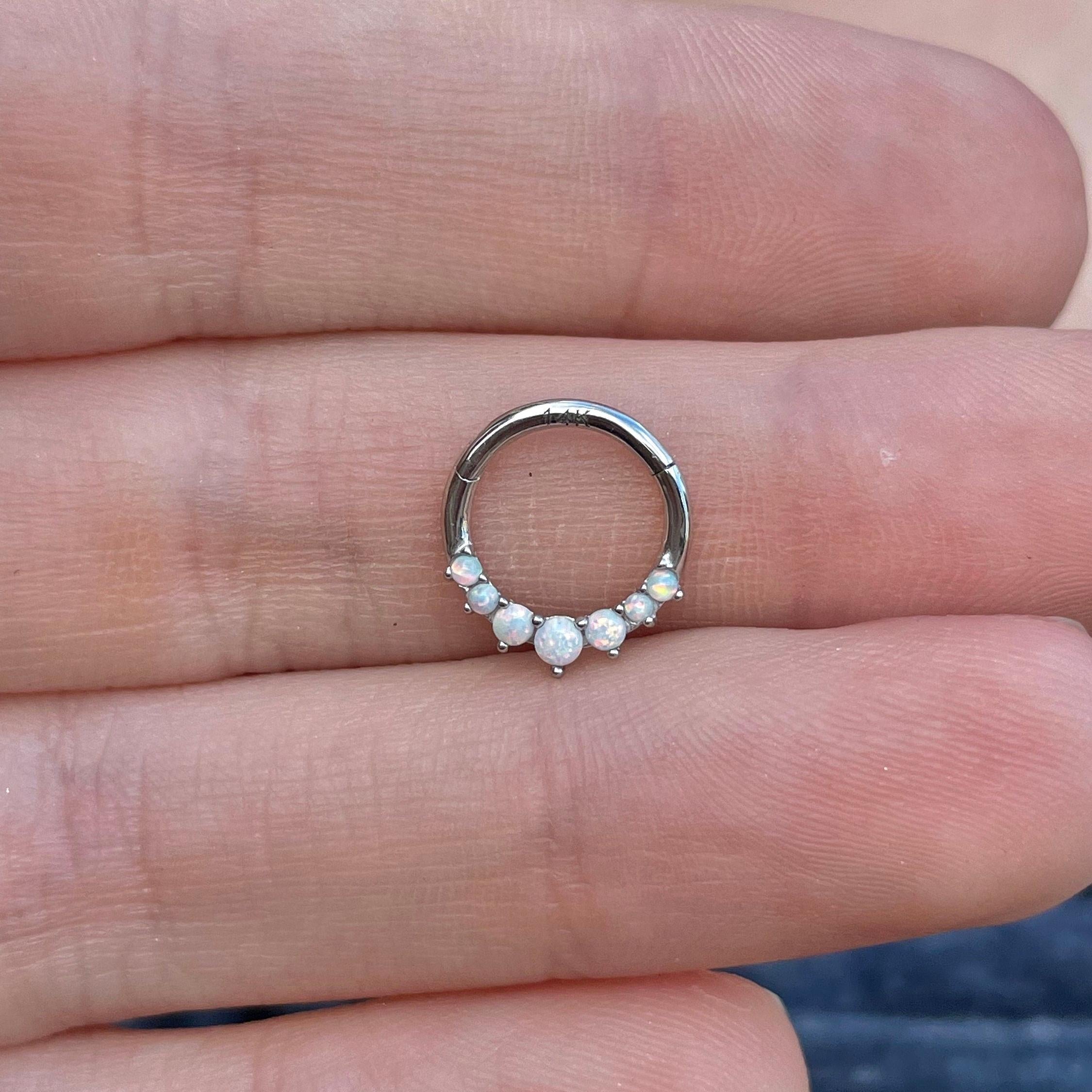 Lune d’Opale Daith Earring-Daith Earring-Elara Body Jewelry