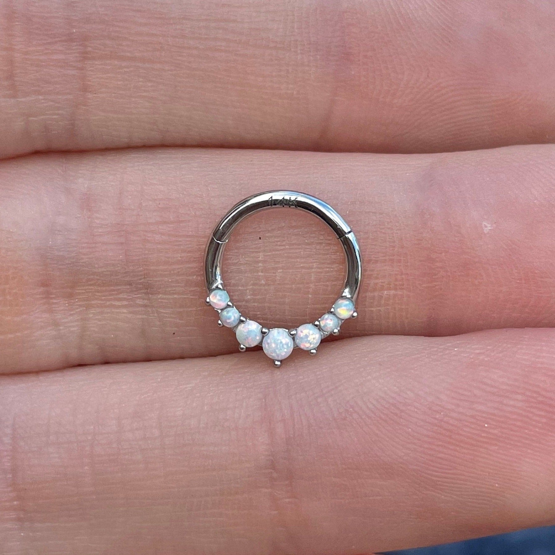 Lune d’Opale Daith Earring-Daith Earring-Elara Body Jewelry