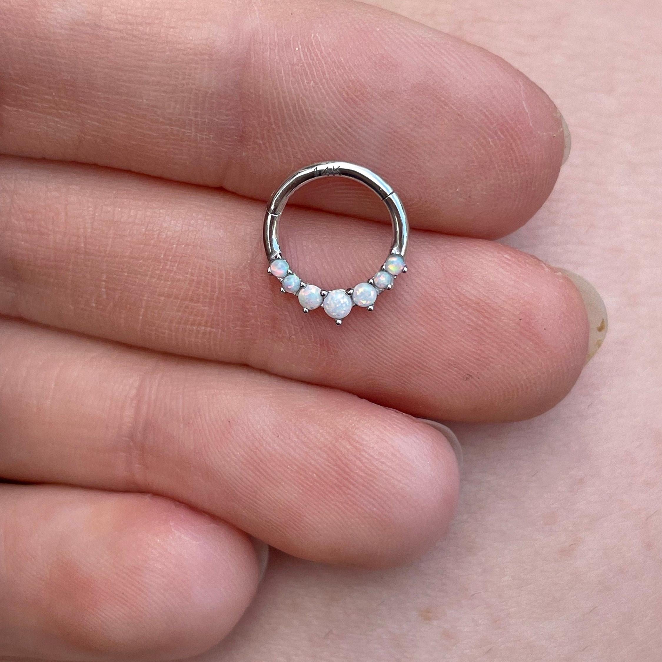 Lune d’Opale Daith Earring-Daith Earring-Elara Body Jewelry