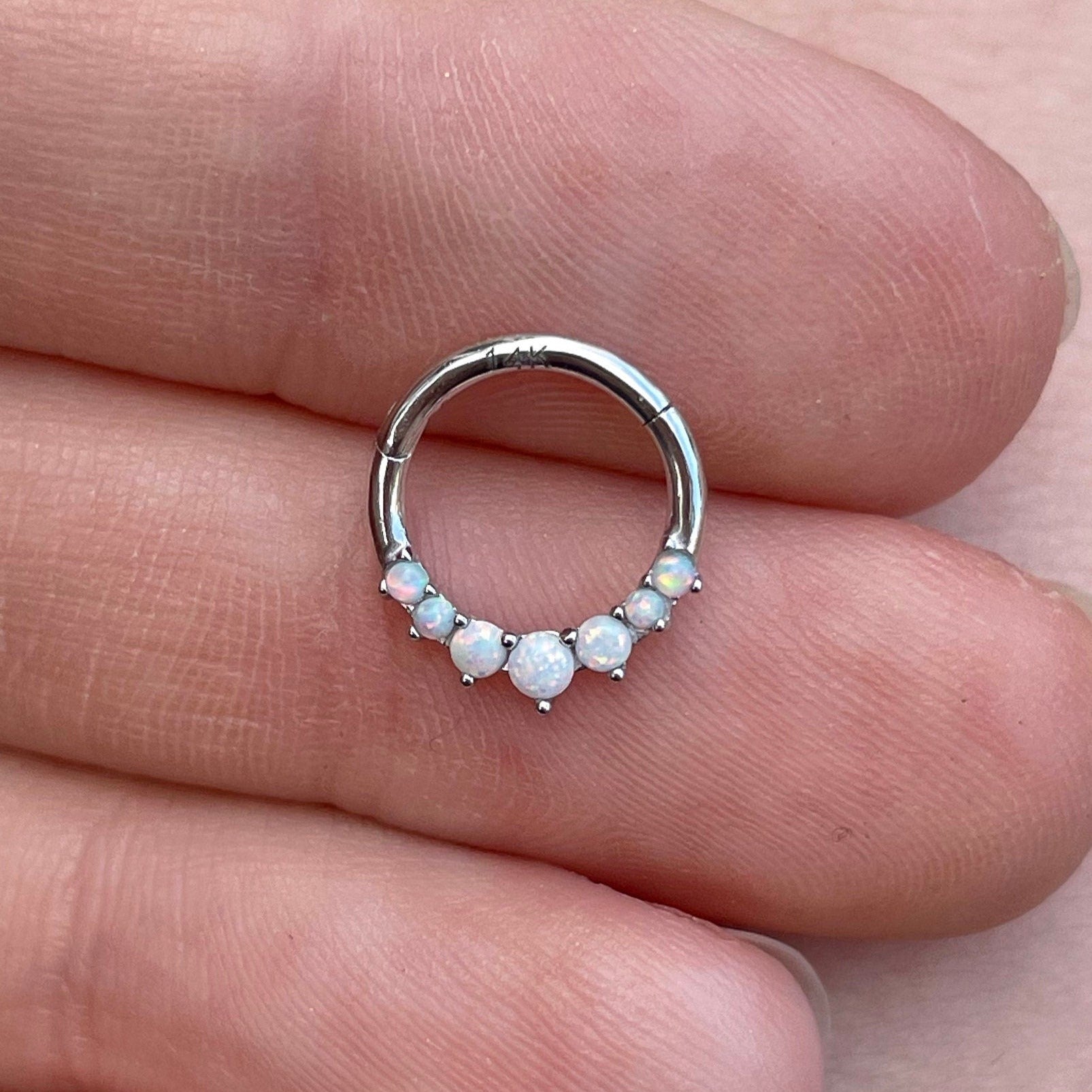 Lune d’Opale Daith Earring-Daith Earring-Elara Body Jewelry