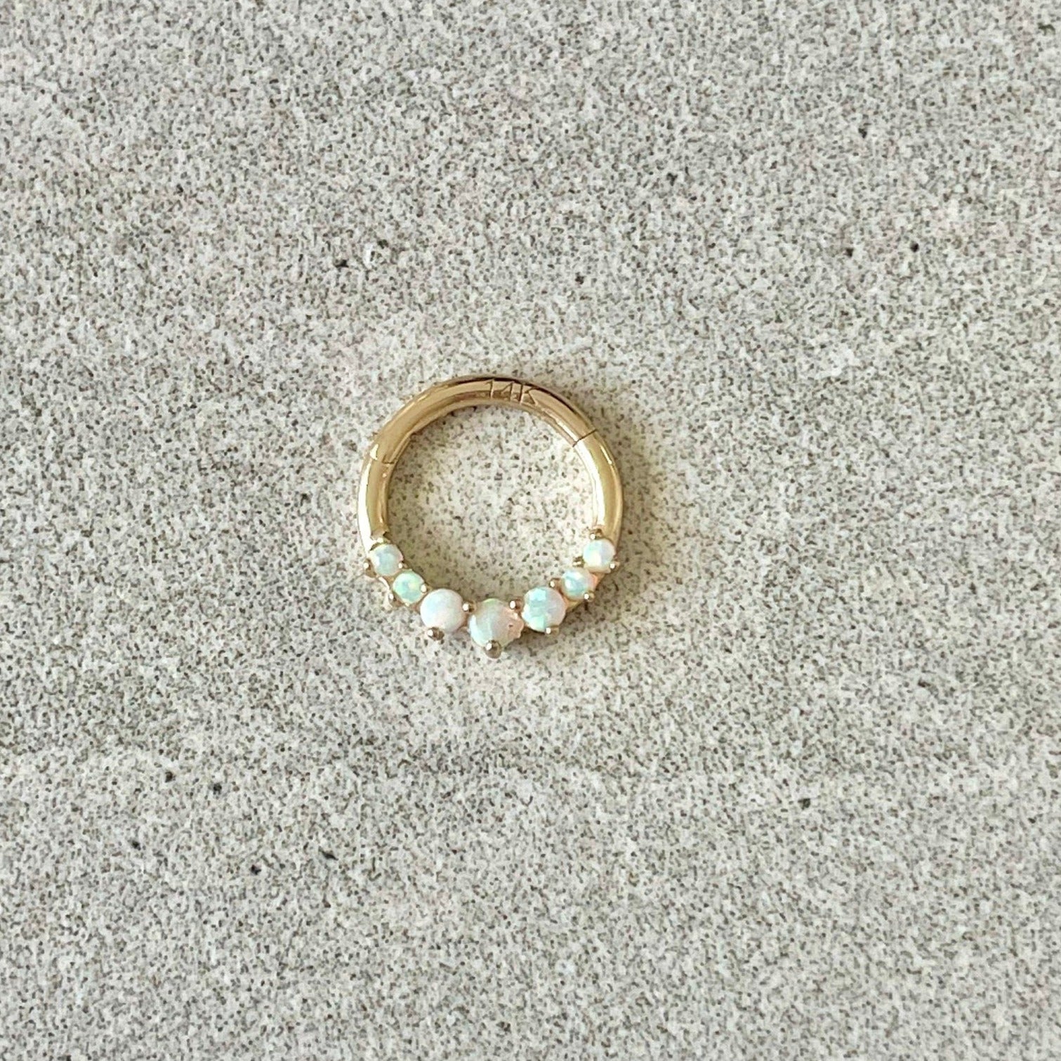 Lune d'Opale Septum Ring-Septum Ring-Elara Body Jewelry