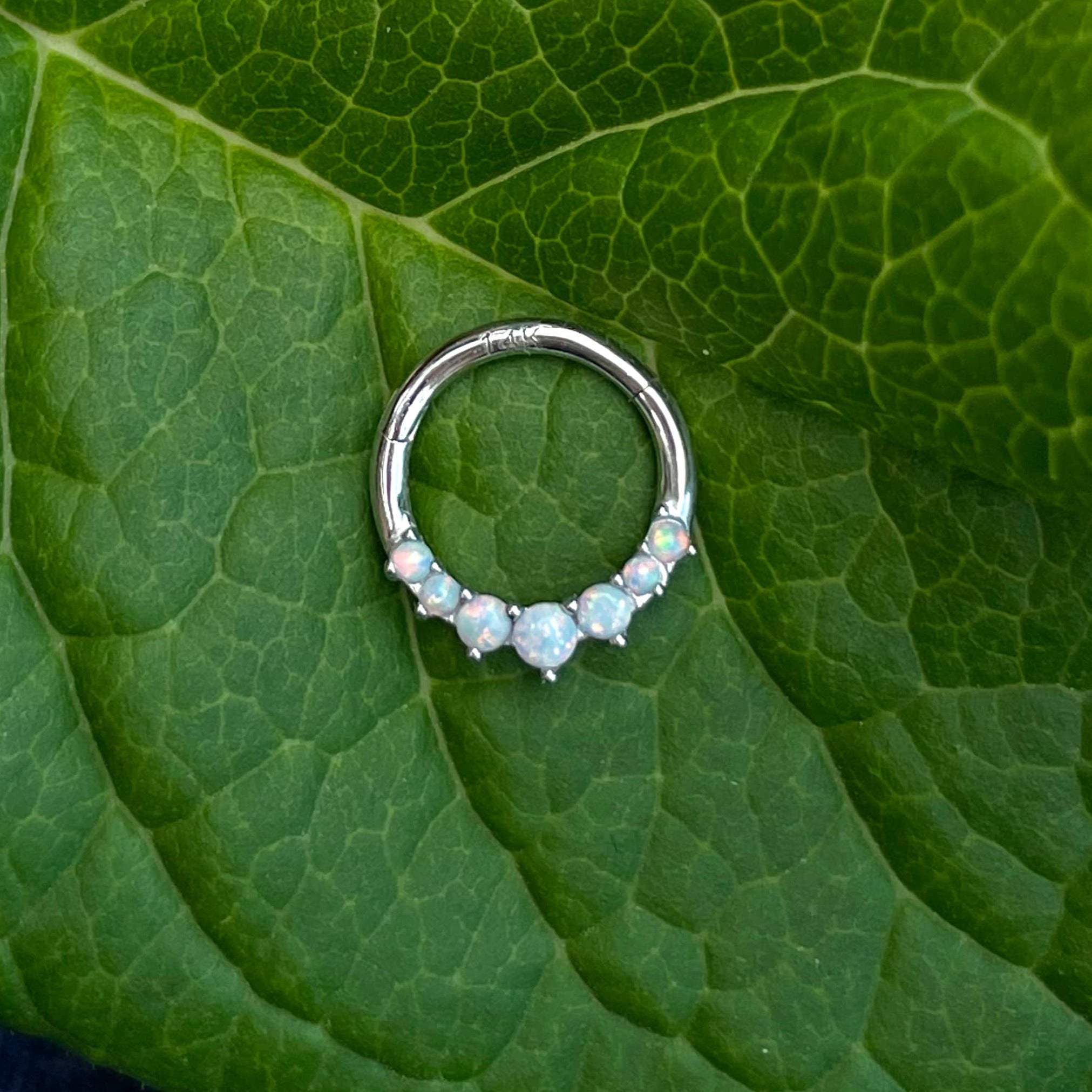 Lune d’Opale Septum Ring-Septum Ring-Elara Body Jewelry