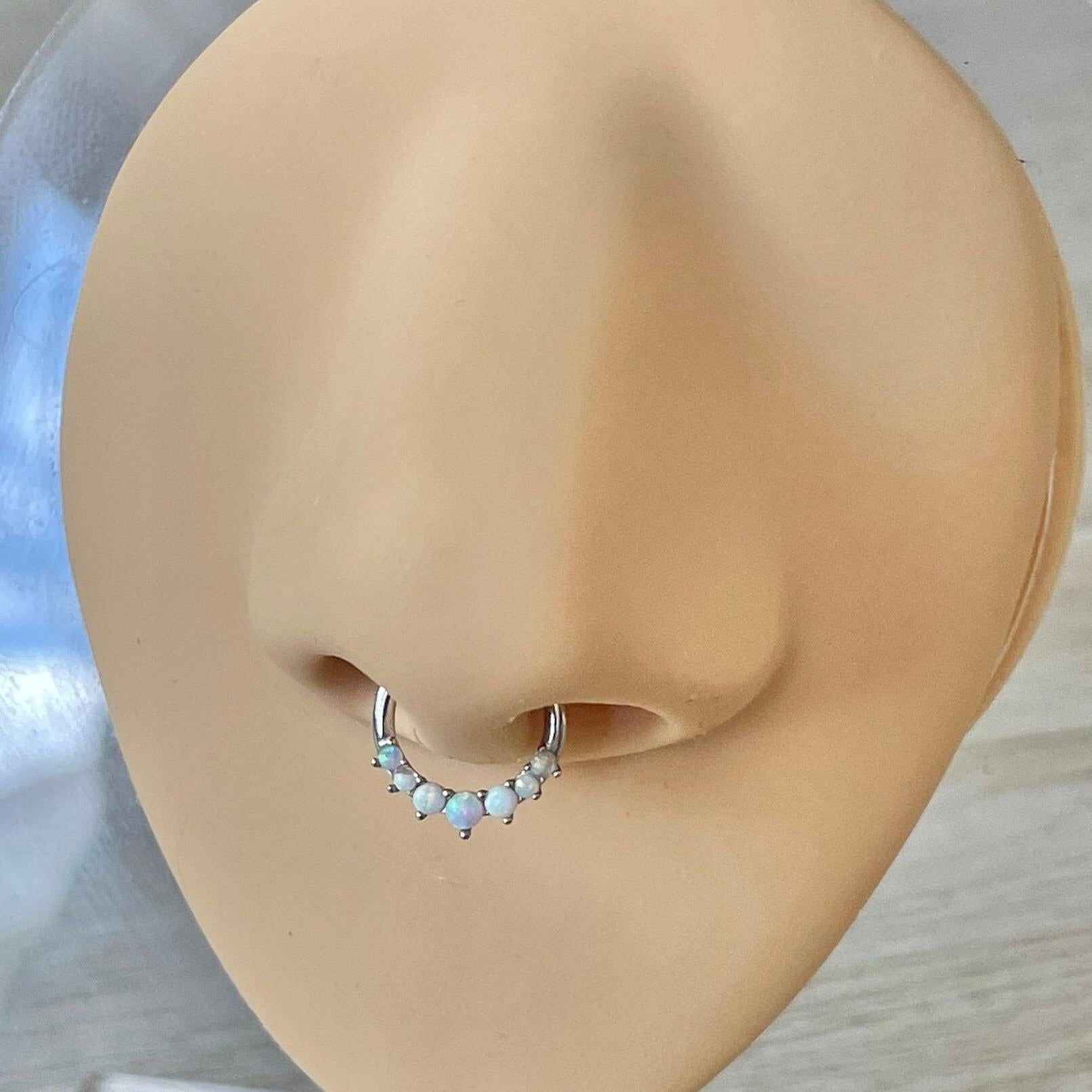 Lune d’Opale Septum Ring-Septum Ring-Elara Body Jewelry