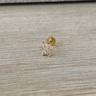 Luneda Bloom Flat Back Stud Piercing-Cartilage Earring-Elara Body Jewelry