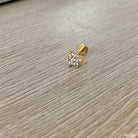 Luneda Bloom Flat Back Stud Piercing-Cartilage Earring-Elara Body Jewelry