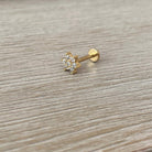 Luneda Bloom Flat Back Stud Piercing-Cartilage Earring-Elara Body Jewelry