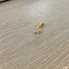 Luneda Bloom Flat Back Stud Piercing-Cartilage Earring-Elara Body Jewelry