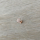 Luneda Bloom Flat Back Stud Piercing-Cartilage Earring-Elara Body Jewelry