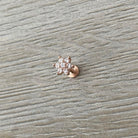 Luneda Bloom Flat Back Stud Piercing-Cartilage Earring-Elara Body Jewelry