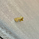 Luneda Heart Flat Back Stud-Cartilage Earring-Gold-Elara Body Jewelry