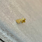 Luneda Heart Flat Back Stud-Cartilage Earring-Gold-Elara Body Jewelry