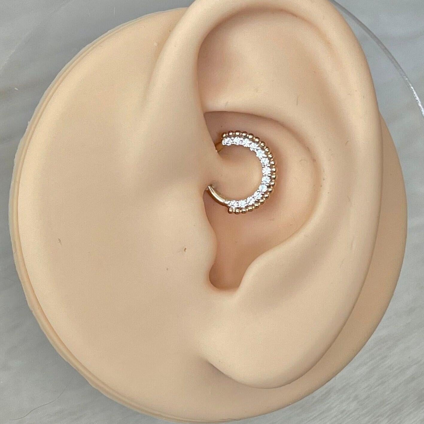 Nova Core Daith Earring-Daith Earring-Yellow Gold-Elara Body Jewelry