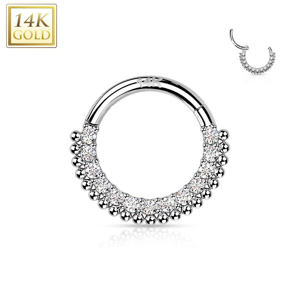 Nova Core Septum Ring-Septum Ring-White Gold-Elara Body Jewelry
