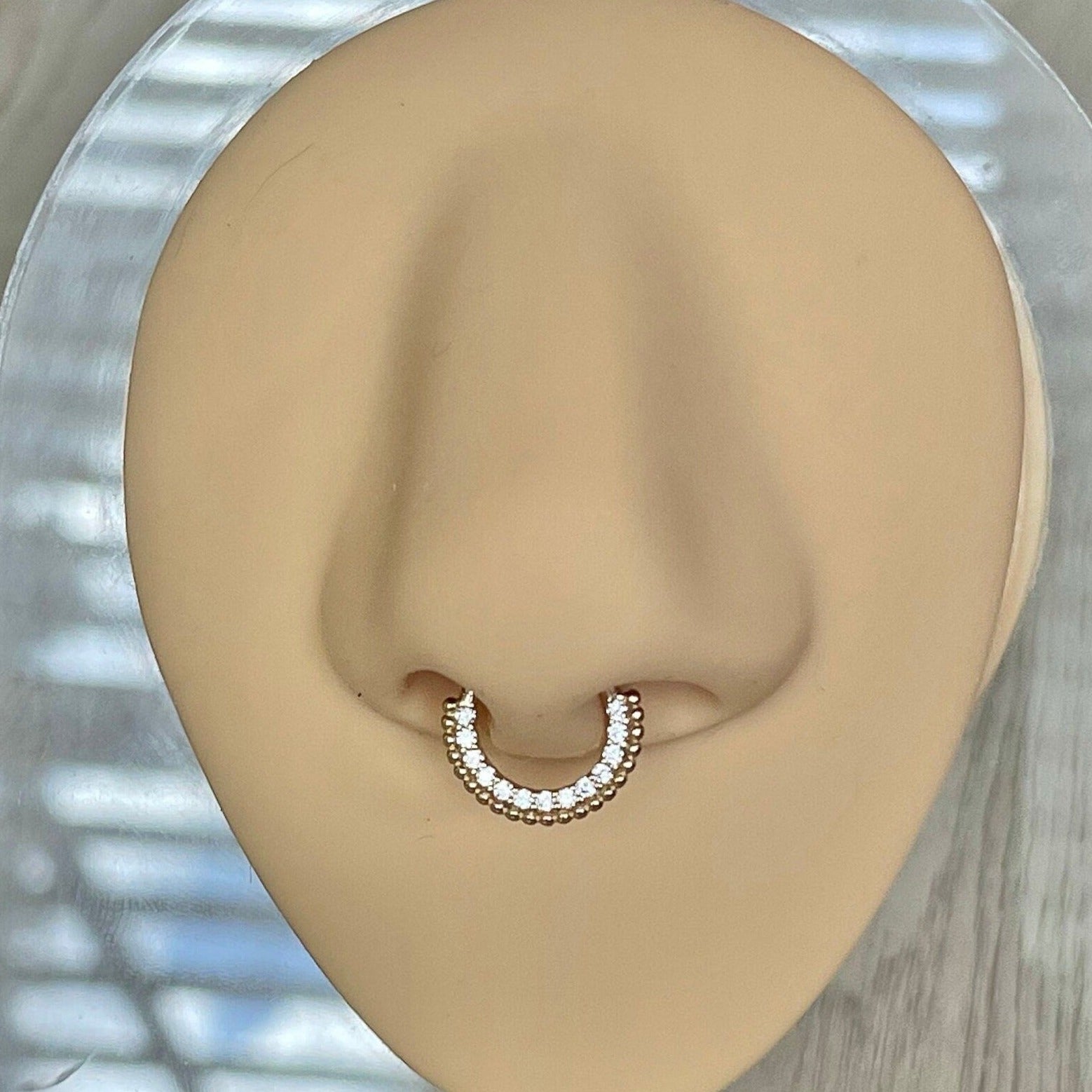 Nova Core Septum Ring-Septum Ring-Yellow Gold-Elara Body Jewelry