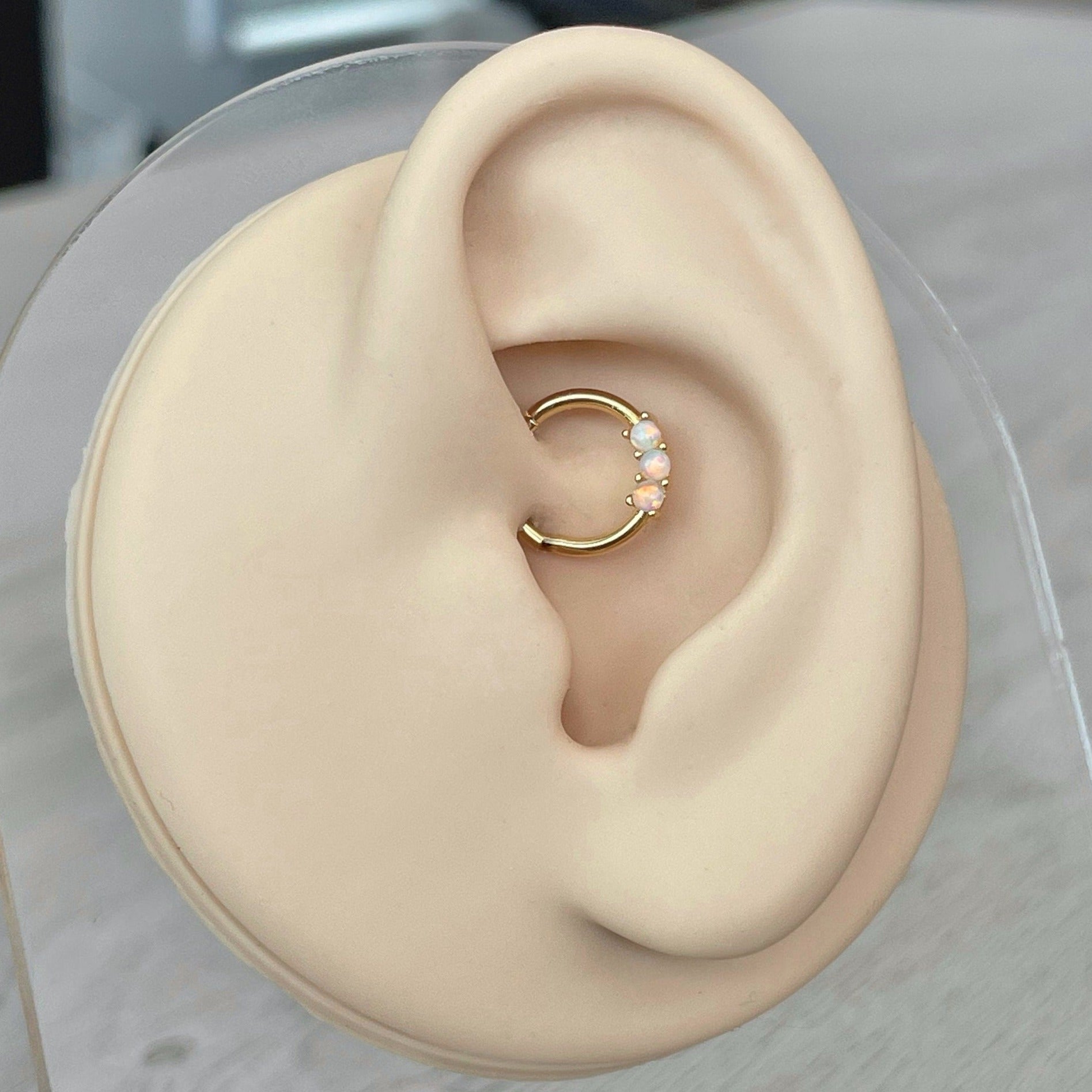 Opaline Reverie Daith Earring-Daith Earring-Elara Body Jewelry