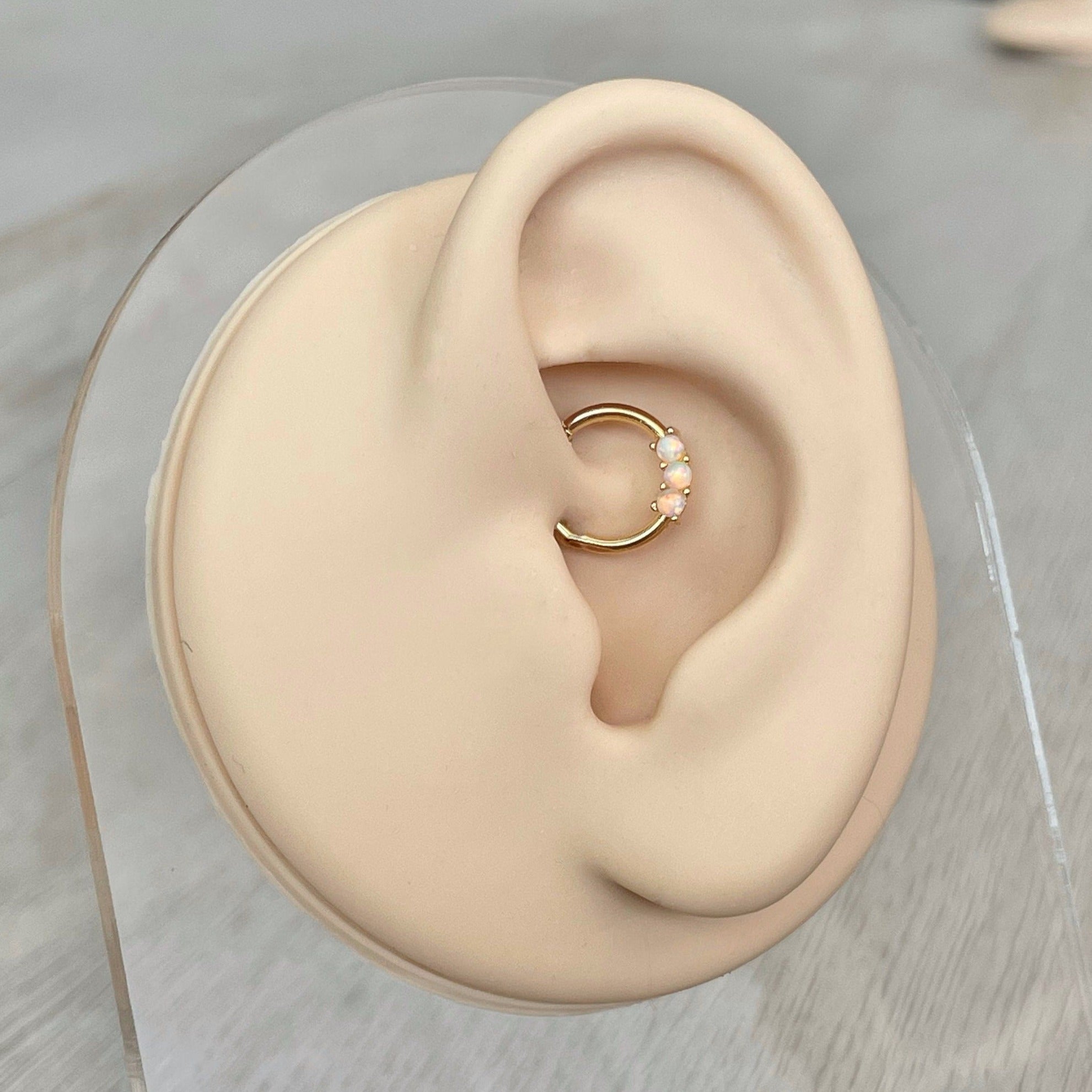 Opaline Reverie Daith Earring-Daith Earring-Elara Body Jewelry