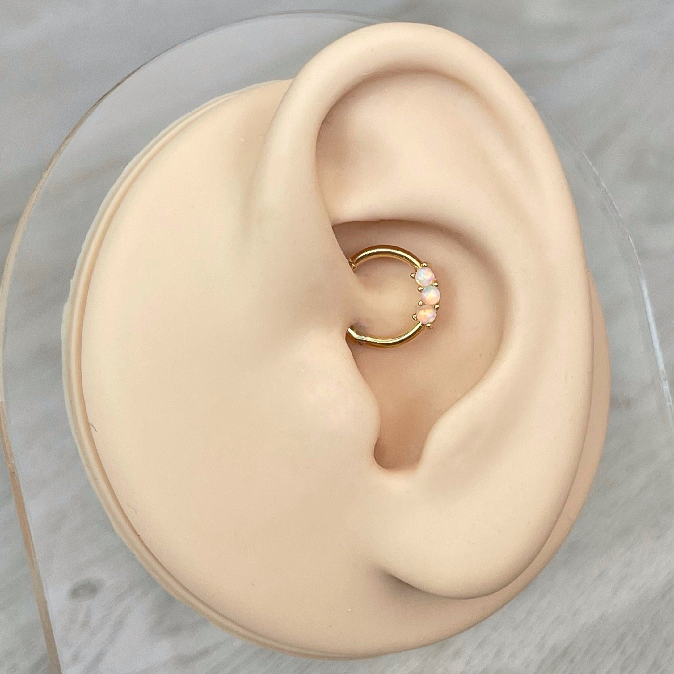 Opaline Reverie Daith Earring-Daith Earring-Elara Body Jewelry