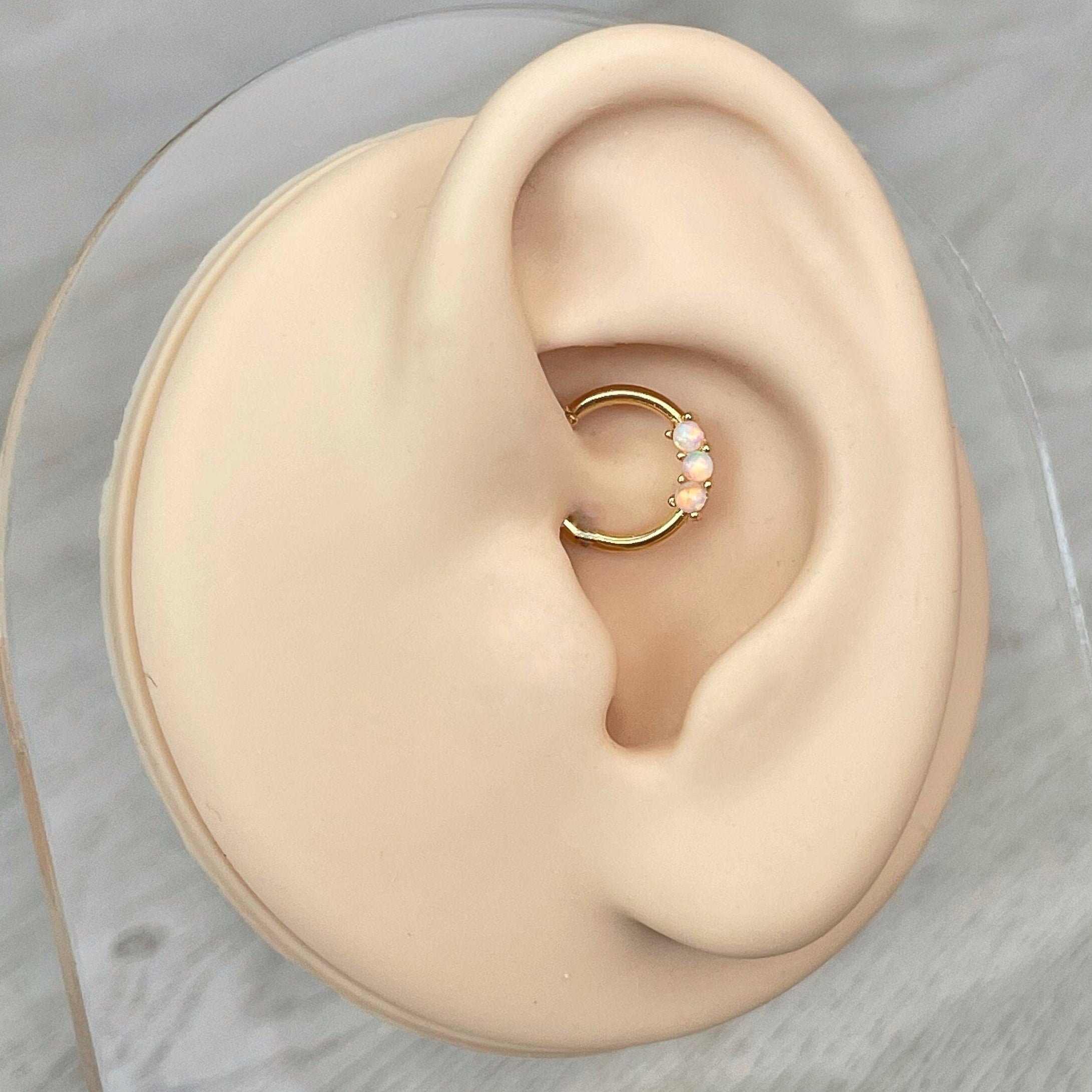 Opaline Reverie Daith Earring-Daith Earring-Elara Body Jewelry