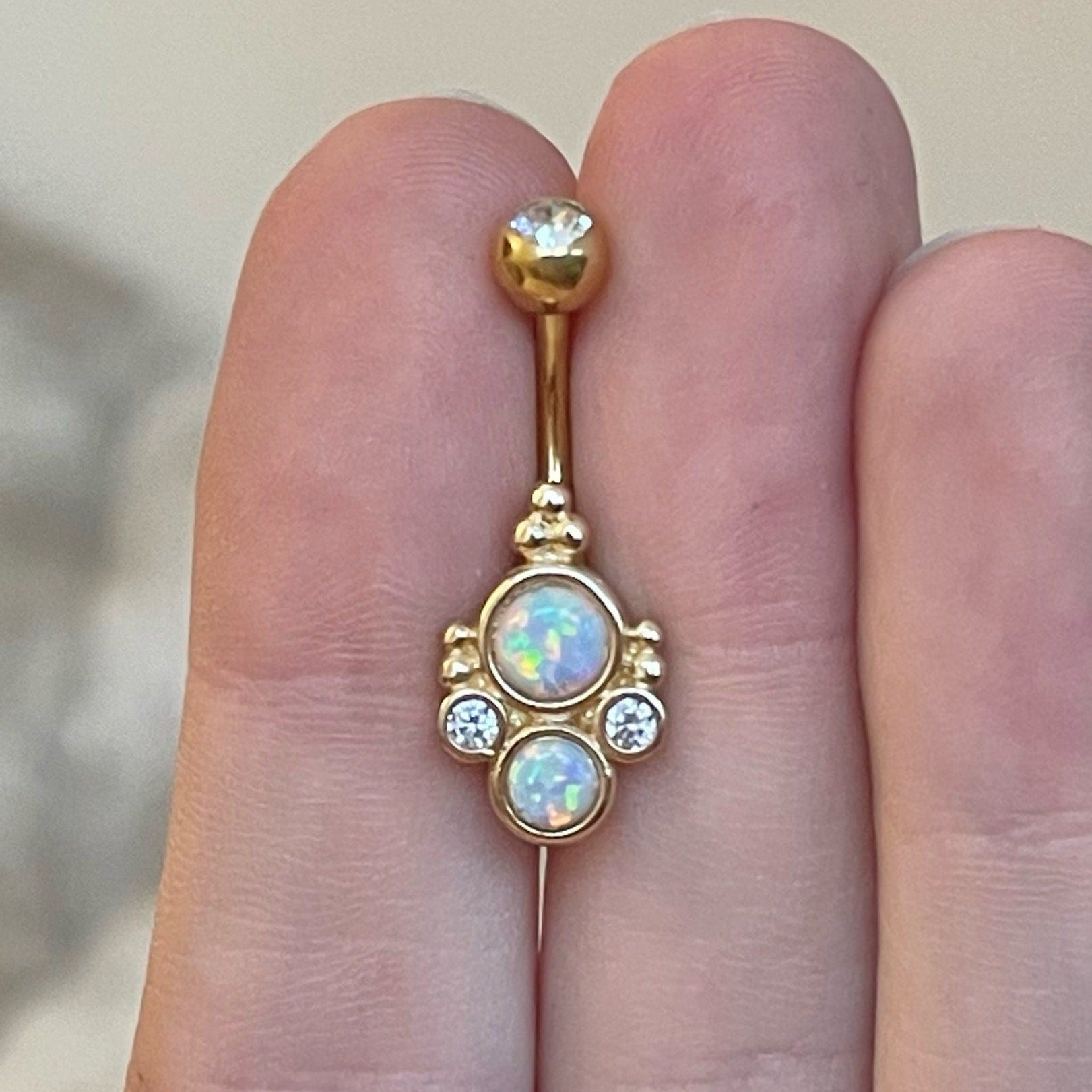 Ophelia Mist Belly Button Ring-Belly Button Rings-Elara Body Jewelry