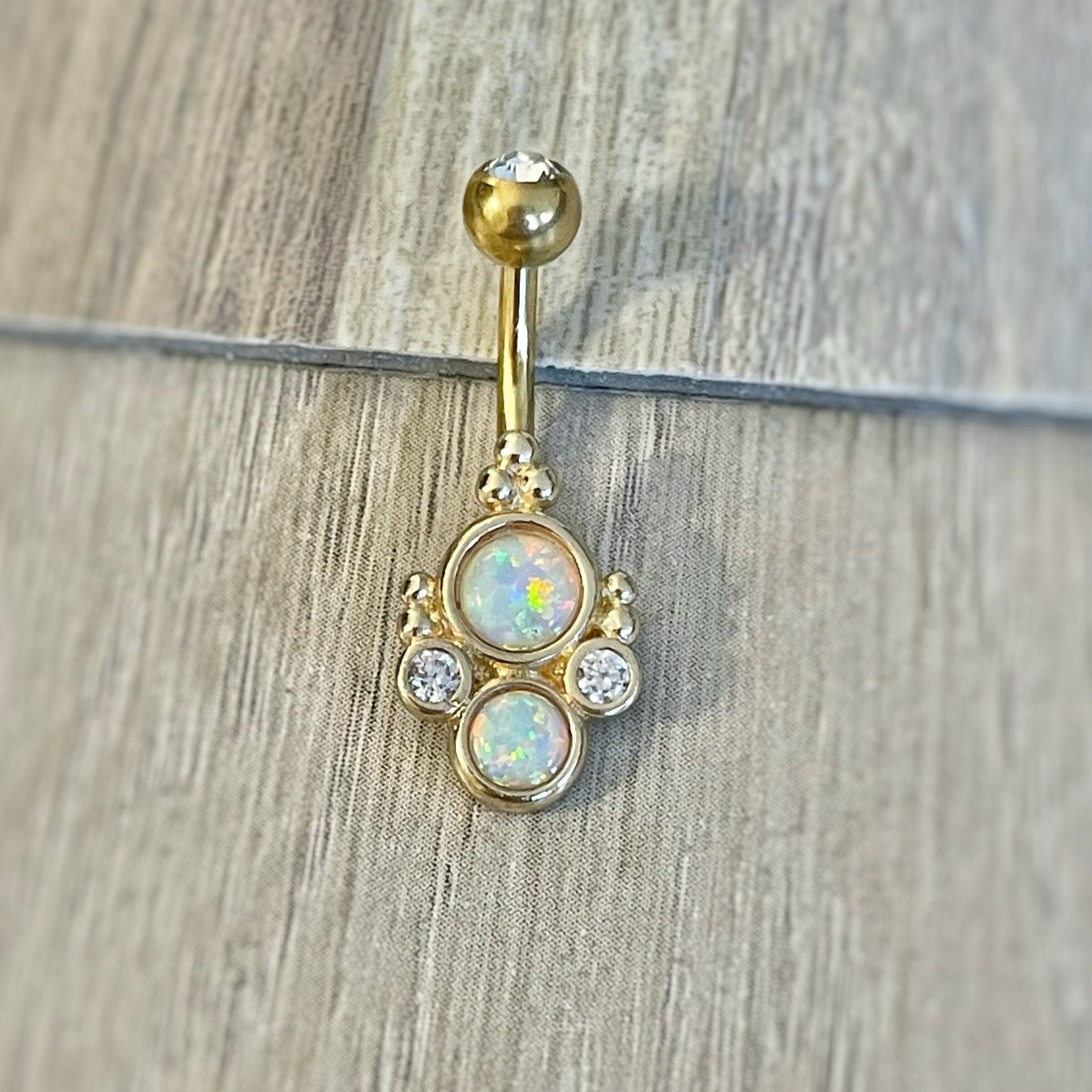 Ophelia Mist Belly Button Ring-Belly Button Rings-Elara Body Jewelry
