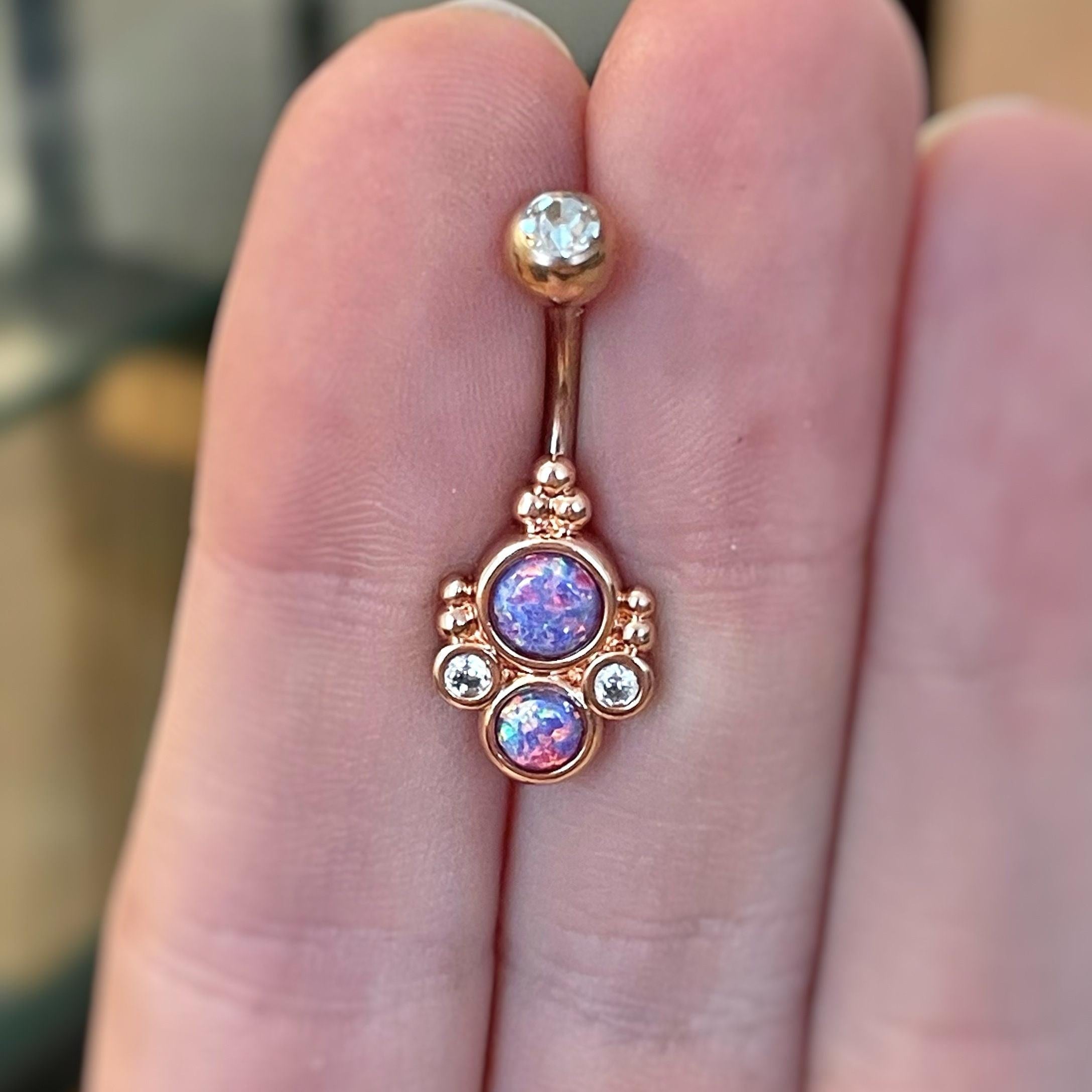 Ophelia Mist Belly Button Ring-Belly Button Rings-Elara Body Jewelry