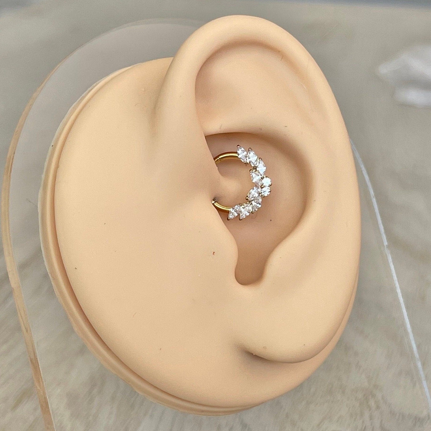 Papillon Celeste Daith Earring-Daith Earring-Gold/Yellow Gold-8mm Diameter-316L Surgical Steel-Elara Body Jewelry