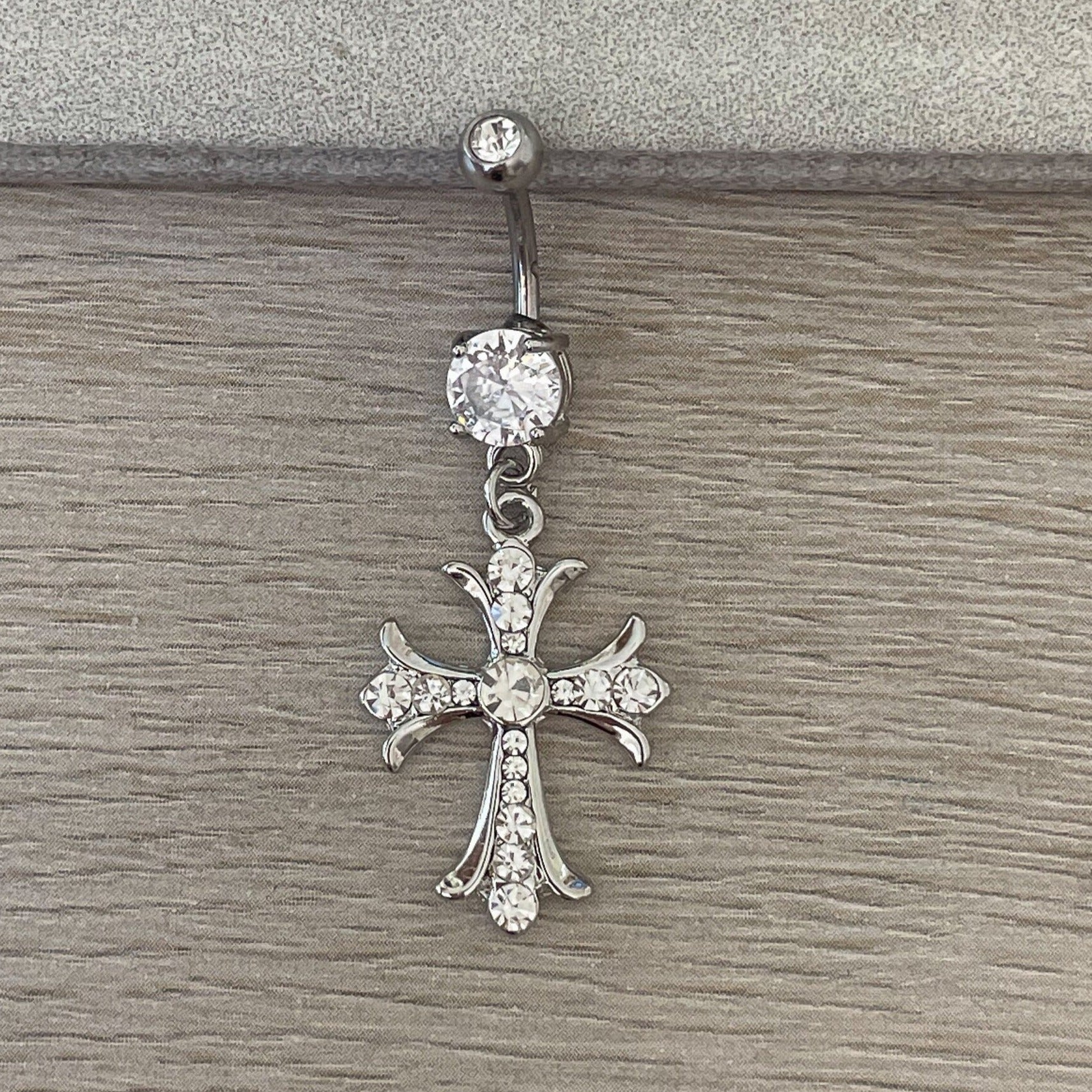 Sanctielle Belly Button Ring-Belly Button Rings-Silver-Elara Body Jewelry