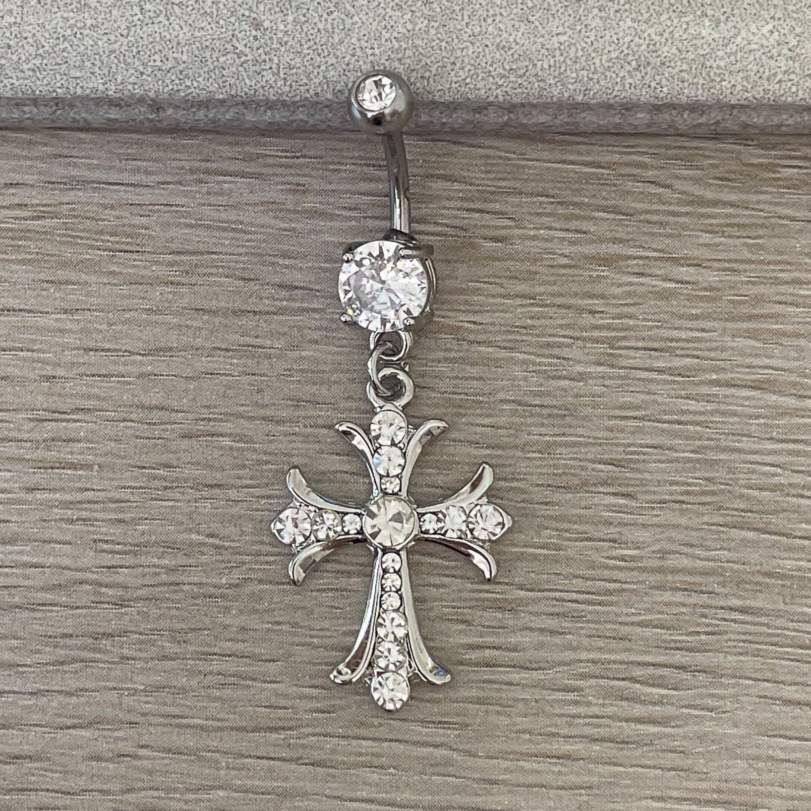 Sanctielle Belly Button Ring-Belly Button Rings-Silver-Elara Body Jewelry