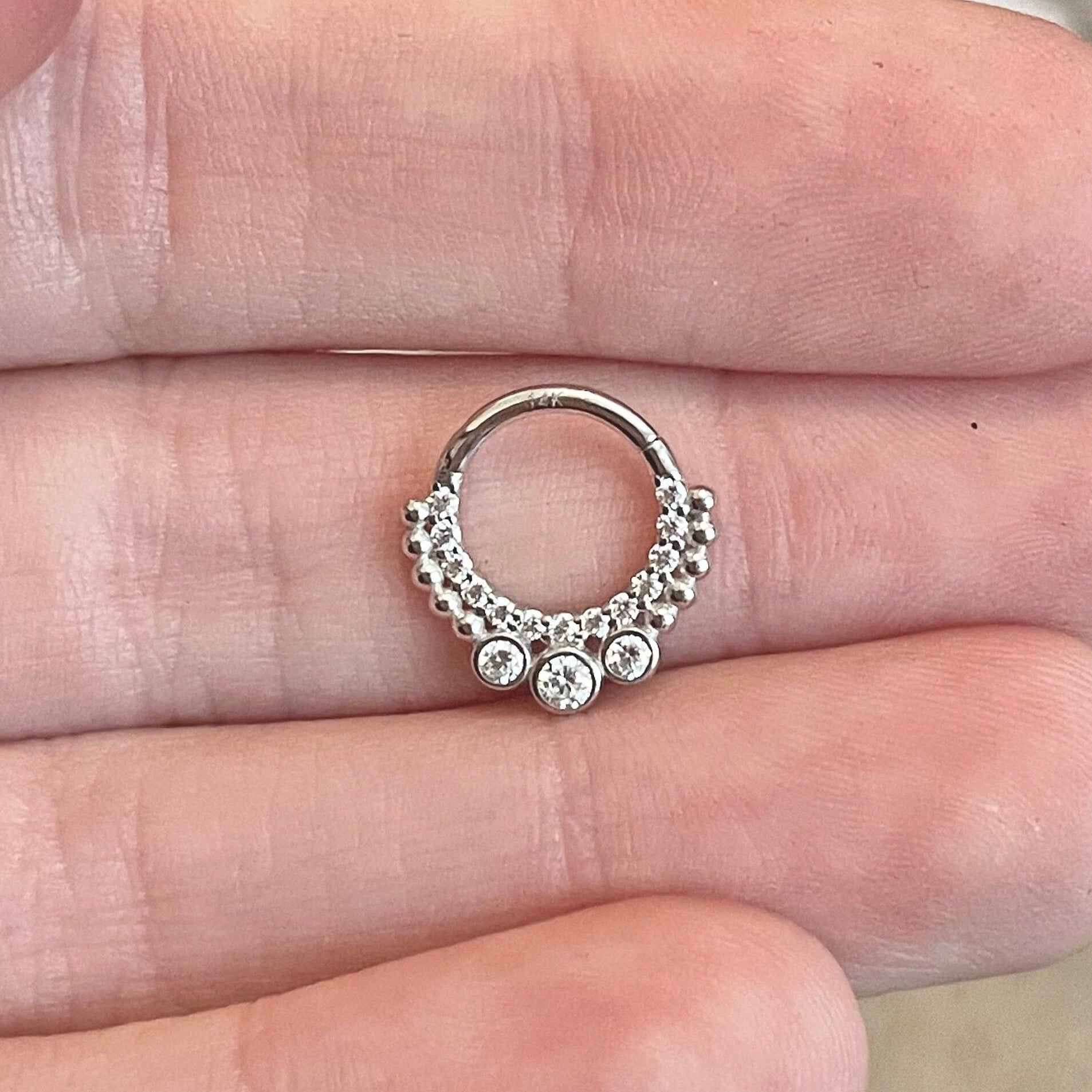 Selunai Daith Earring-Daith Earring-Elara Body Jewelry