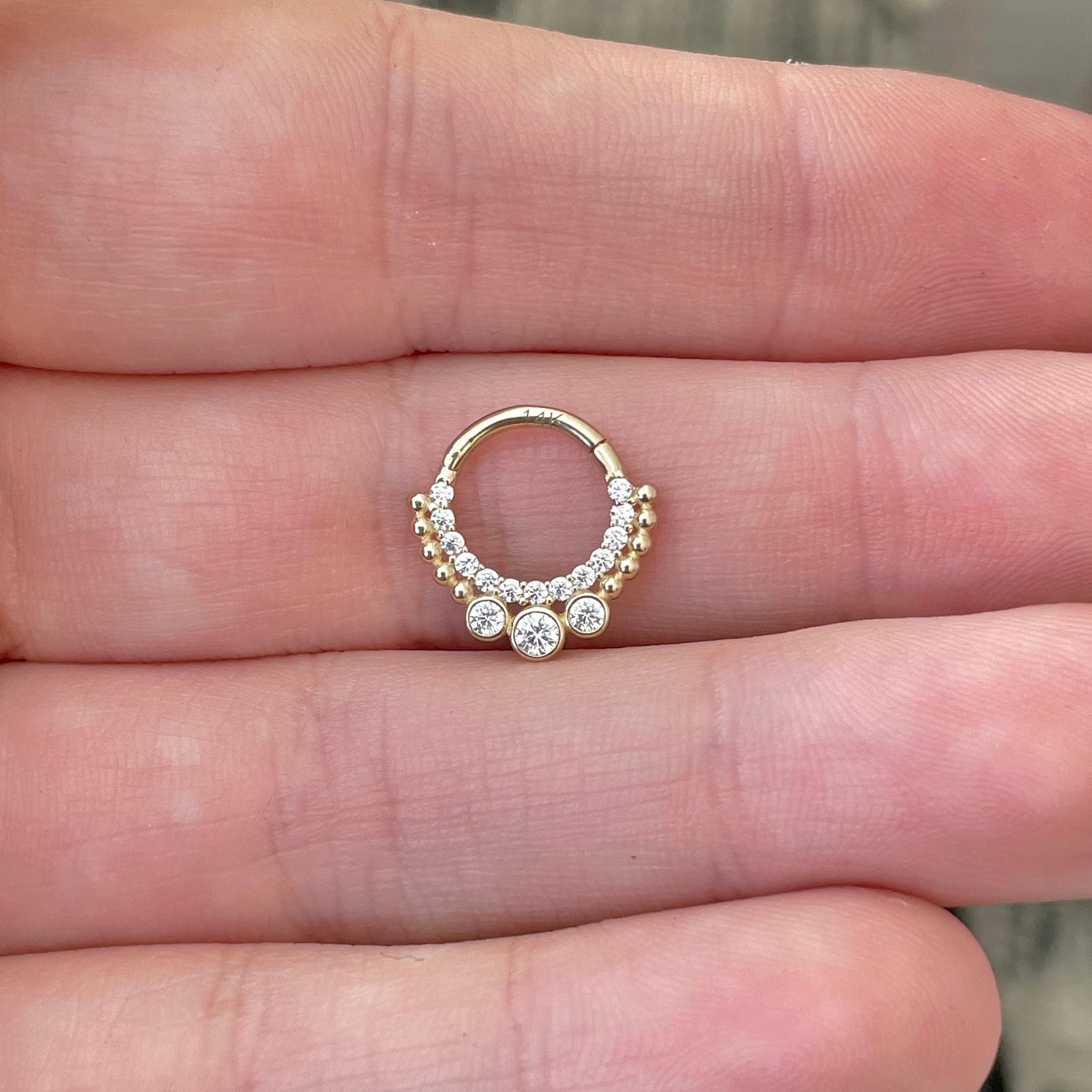 Selunai Daith Earring-Daith Earring-Elara Body Jewelry