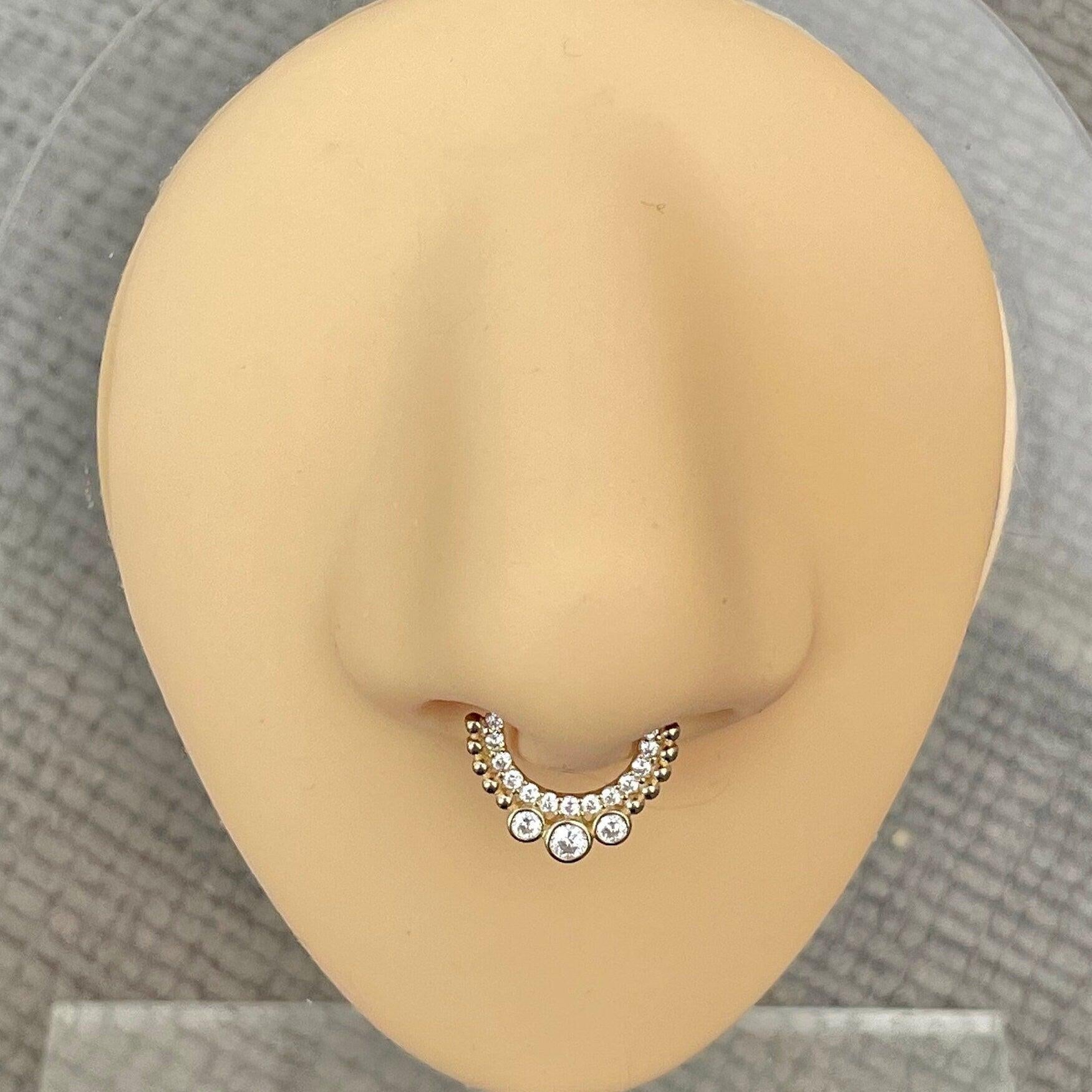Selunai Septum Ring-Septum Ring-Elara Body Jewelry