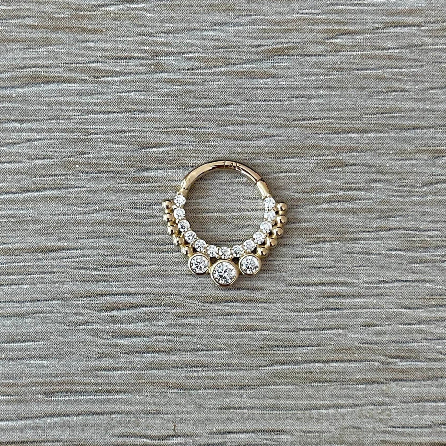 Selunai Septum Ring-Septum Ring-Elara Body Jewelry