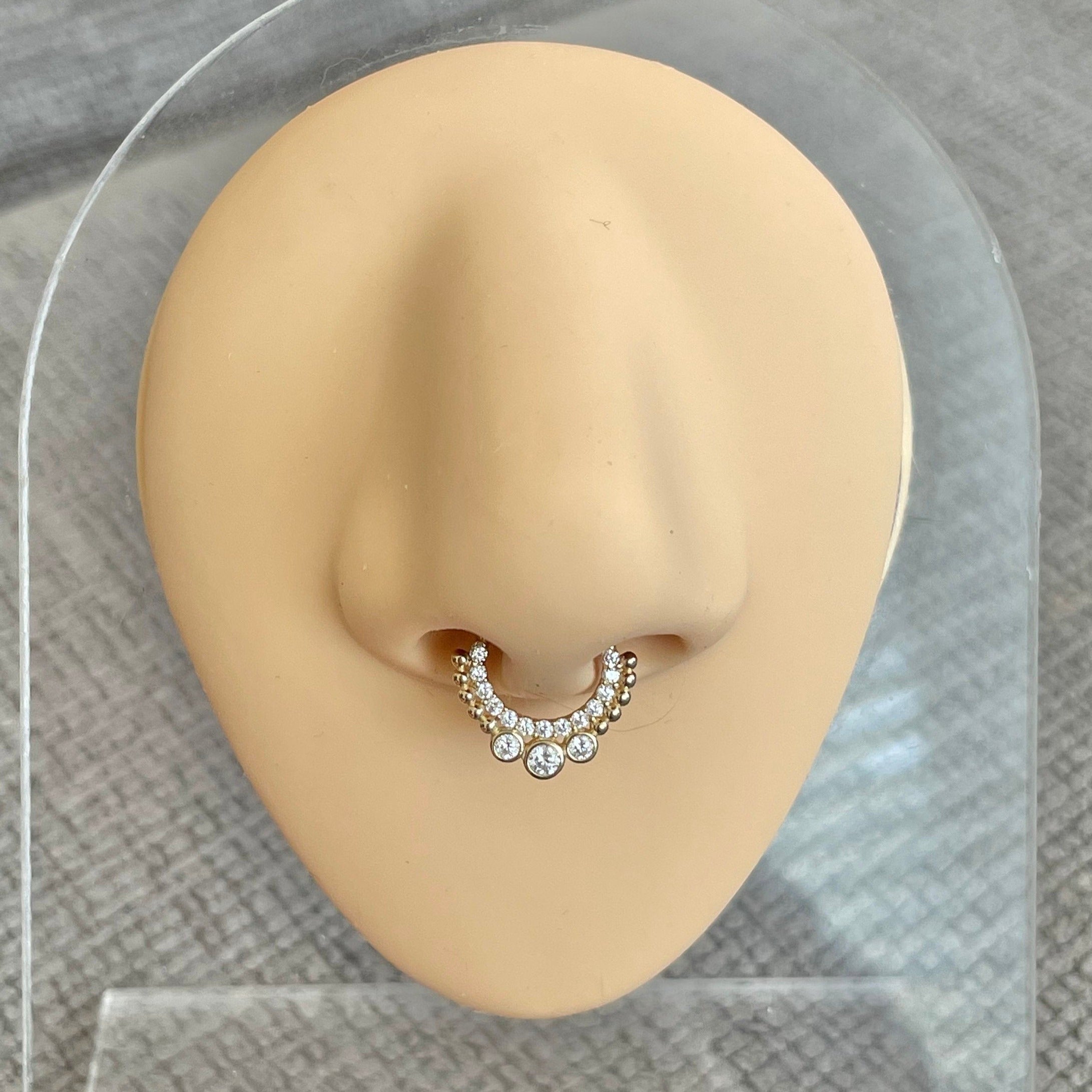 Selunai Septum Ring-Septum Ring-Elara Body Jewelry