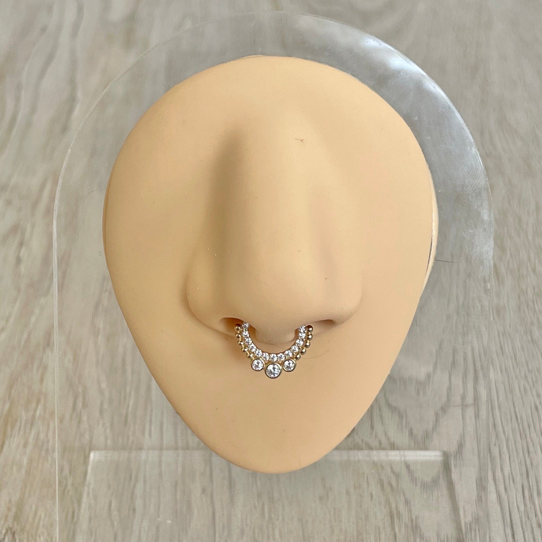 Selunai Septum Ring-Septum Ring-Elara Body Jewelry