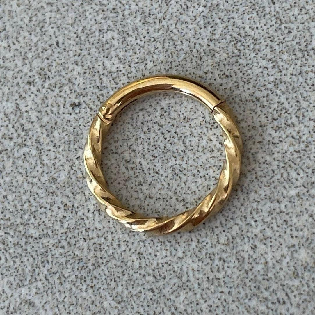 Seraphine Twist Daith Earring-Daith Earring-Elara Body Jewelry