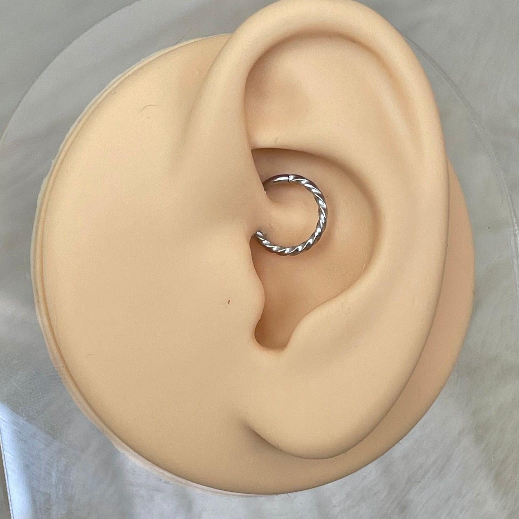 Seraphine Twist Daith Earring-Daith Earring-Silver-Elara Body Jewelry