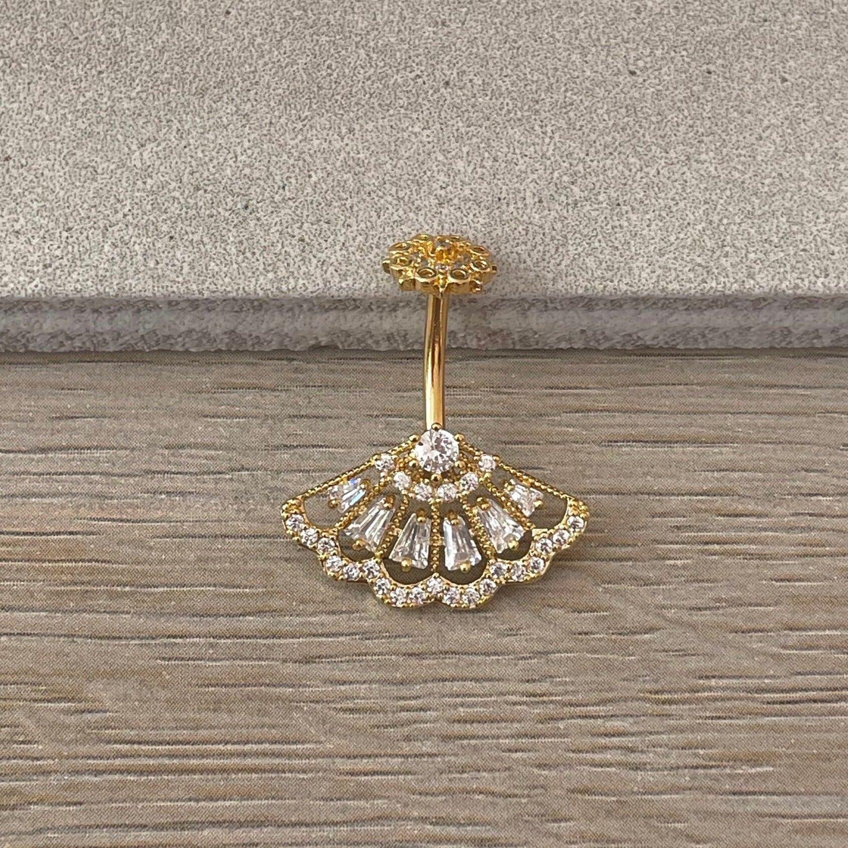 Soleia Arc Belly Button Ring-Belly Button Rings-Elara Body Jewelry