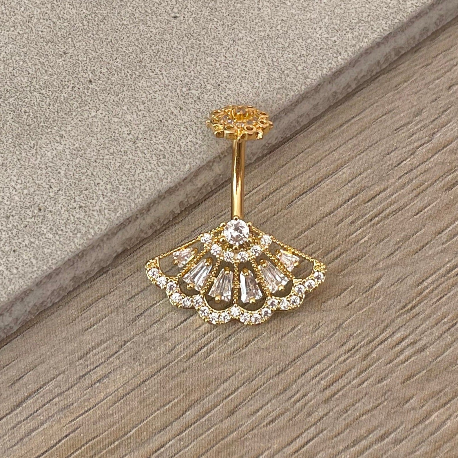 Soleia Arc Belly Button Ring-Belly Button Rings-Elara Body Jewelry