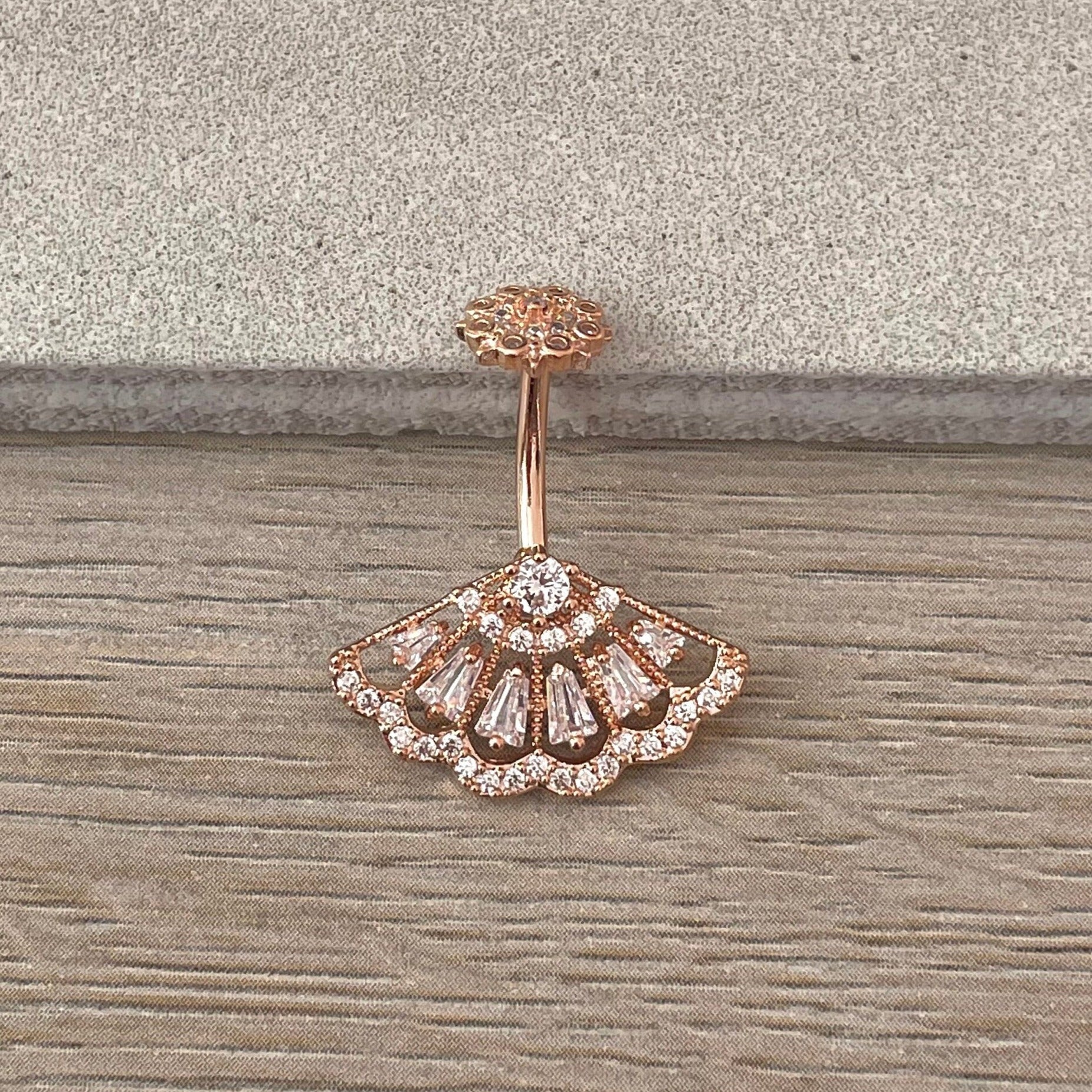 Soleia Arc Belly Button Ring-Belly Button Rings-Elara Body Jewelry