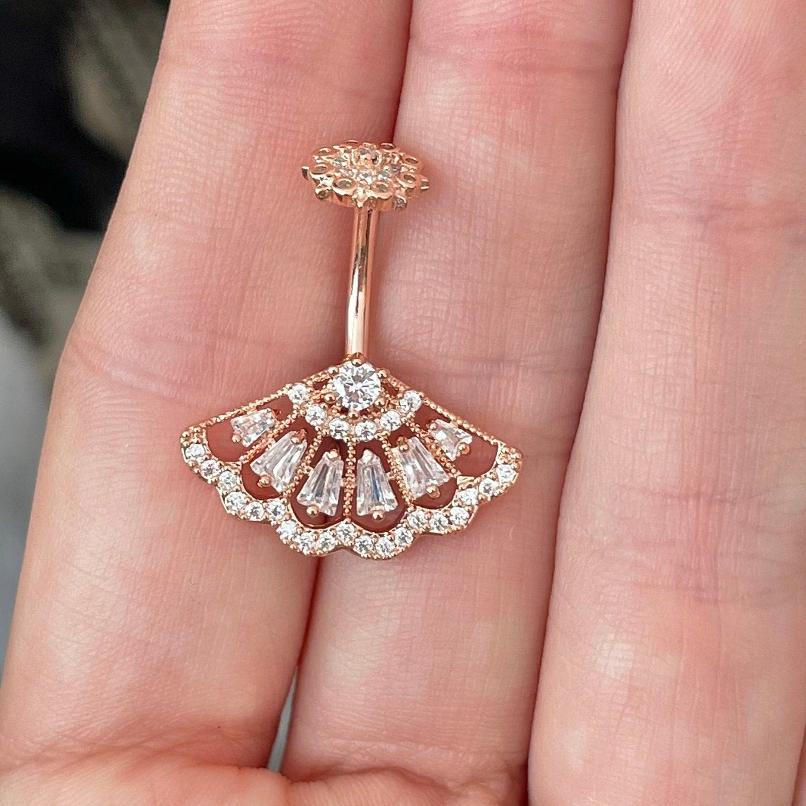 Soleia Arc Belly Button Ring-Belly Button Rings-Elara Body Jewelry