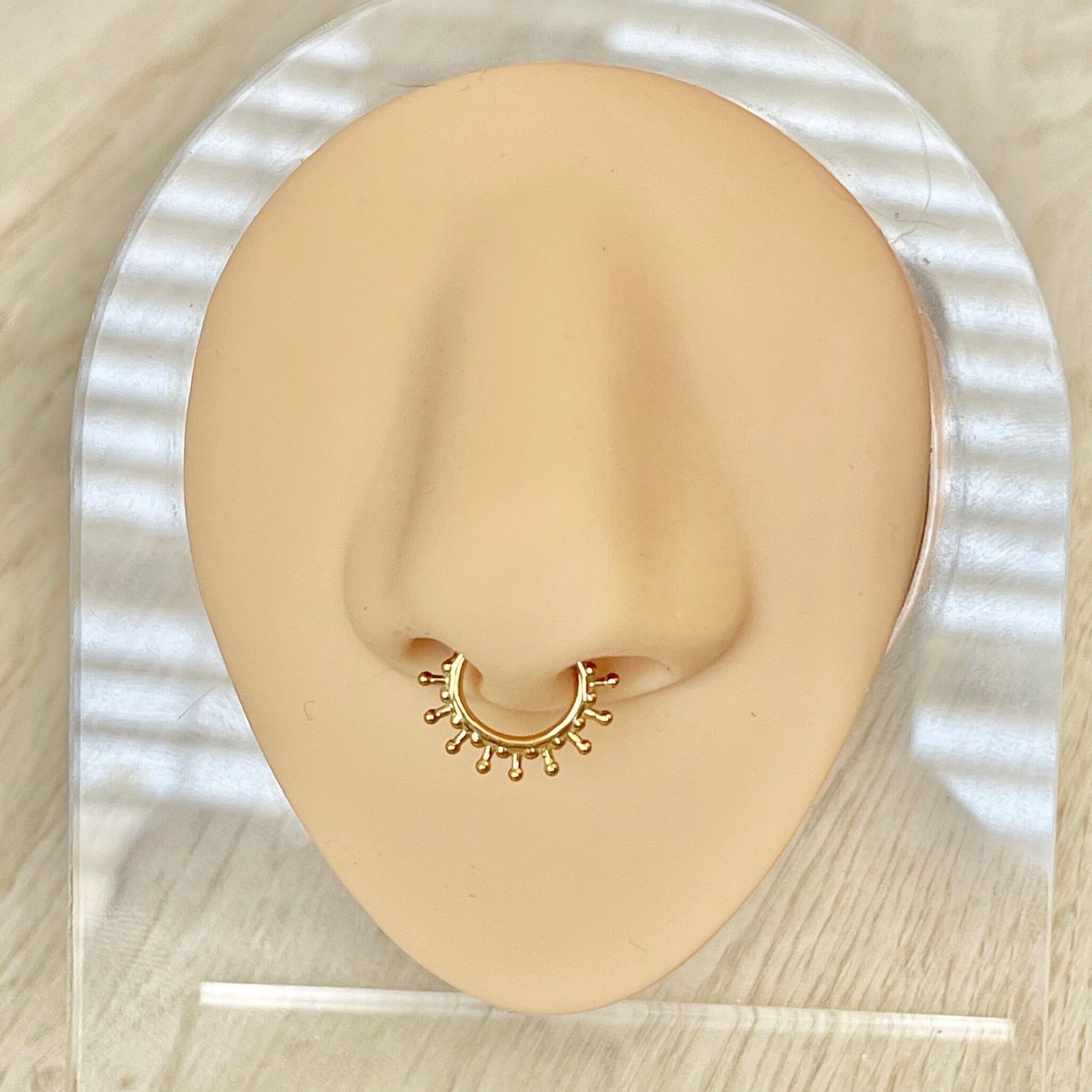 Solstice Glow Septum Ring-Septum Ring-Elara Body Jewelry