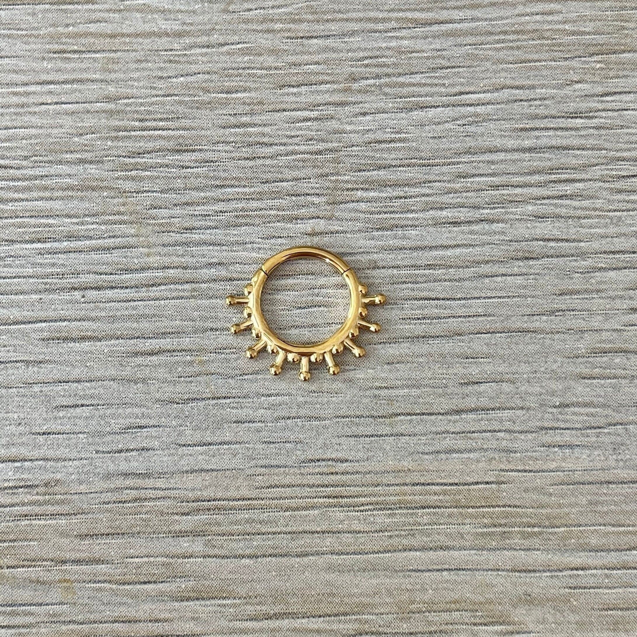 Solstice Glow Septum Ring-Septum Ring-Elara Body Jewelry