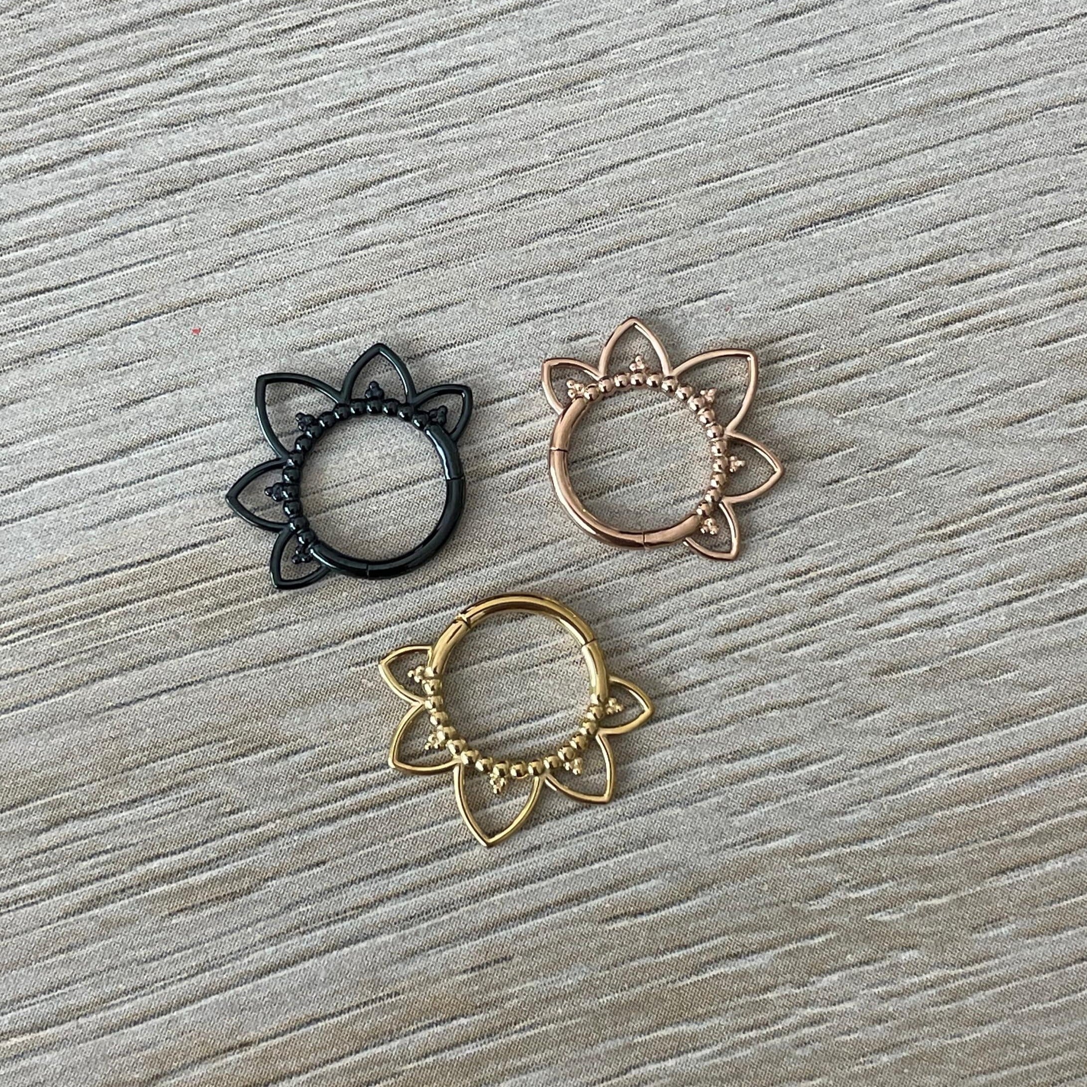 Soluna Bloom Daith Earring-Daith Earring-Elara Body Jewelry