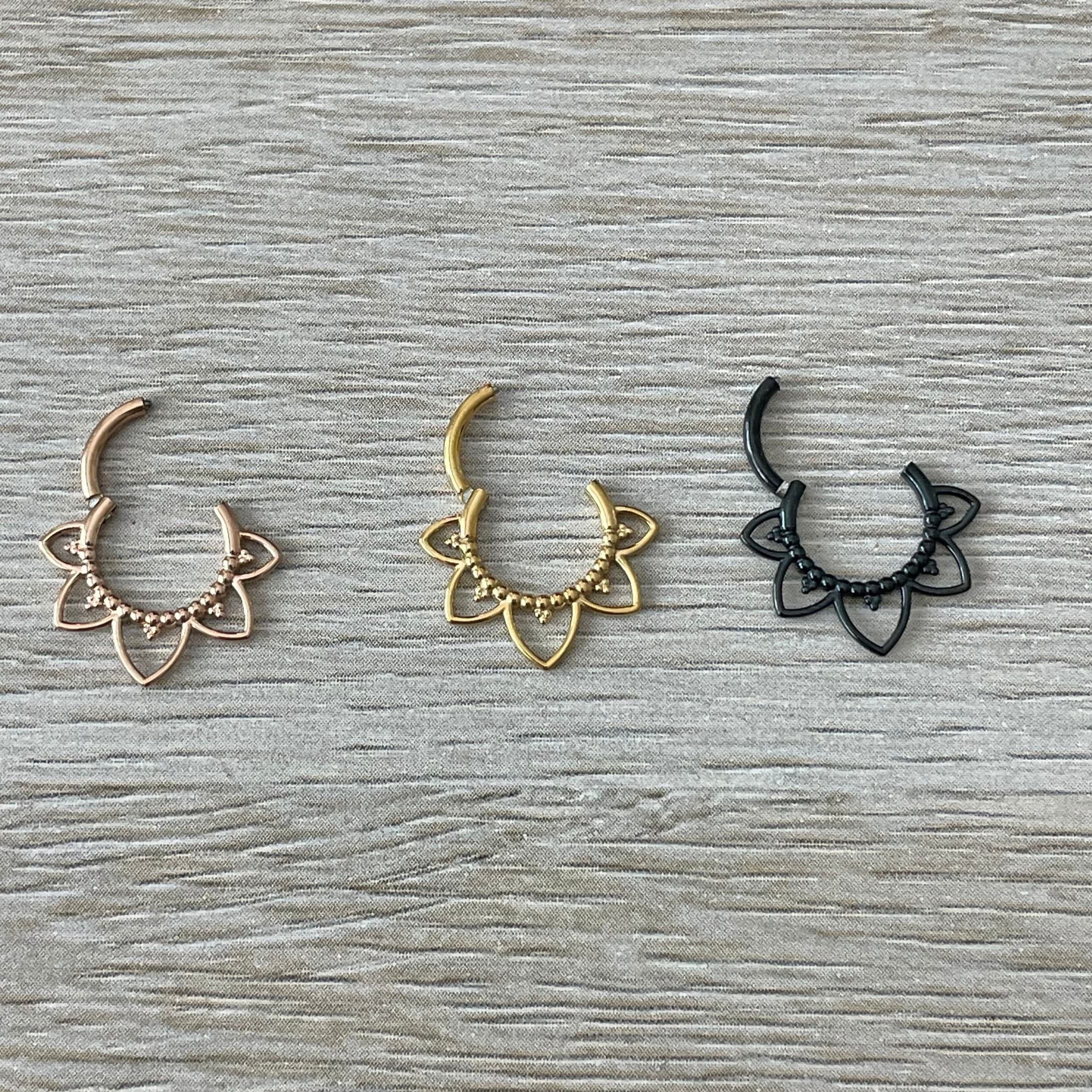 Soluna Bloom Daith Earring-Daith Earring-Elara Body Jewelry