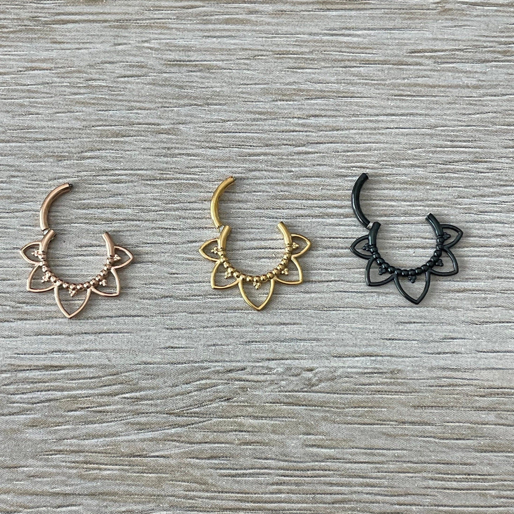 Soluna Bloom Daith Earring-Daith Earring-Elara Body Jewelry